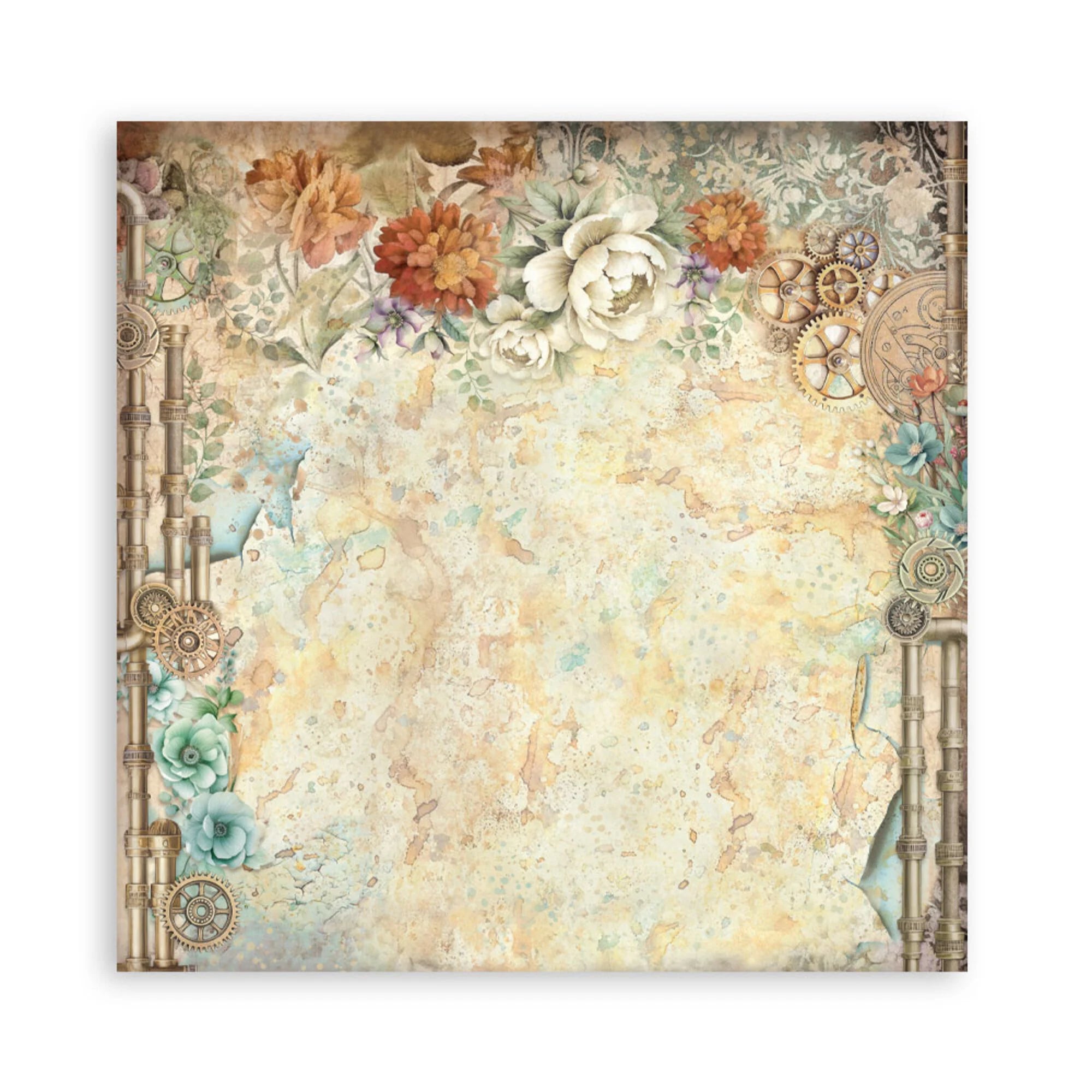 Stamperia  - Gardens of time - Background Selection Paper Pad 8 x 8" (10ark)