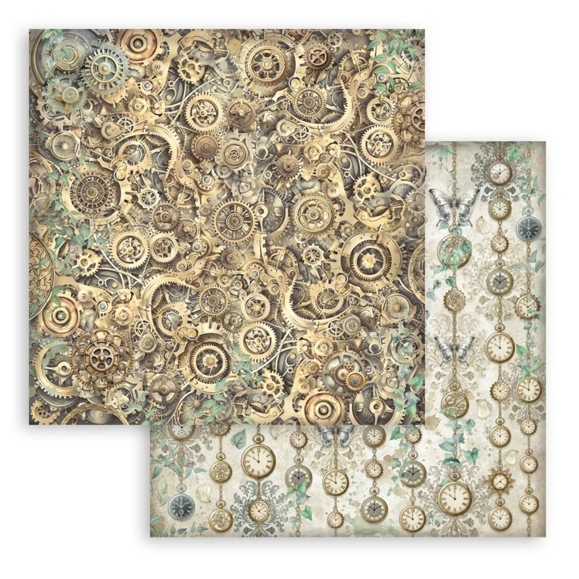 Stamperia  - Gardens of time - Background Selection Paper Pad 8 x 8" (10ark)