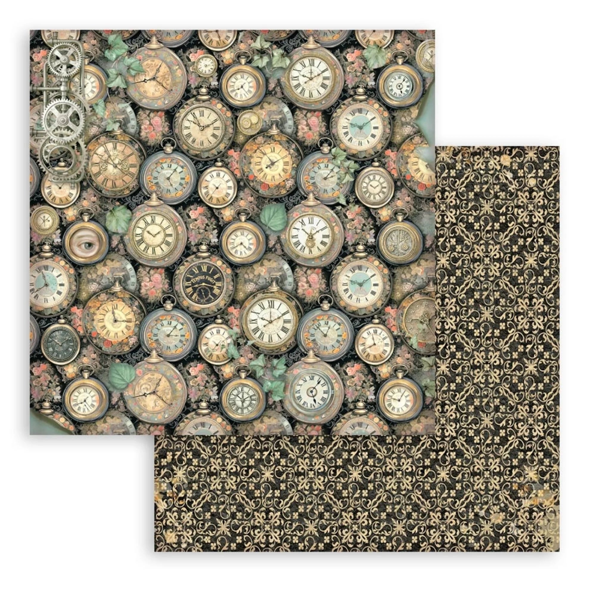 Stamperia  - Gardens of time - Background Selection Paper Pad 8 x 8" (10ark)