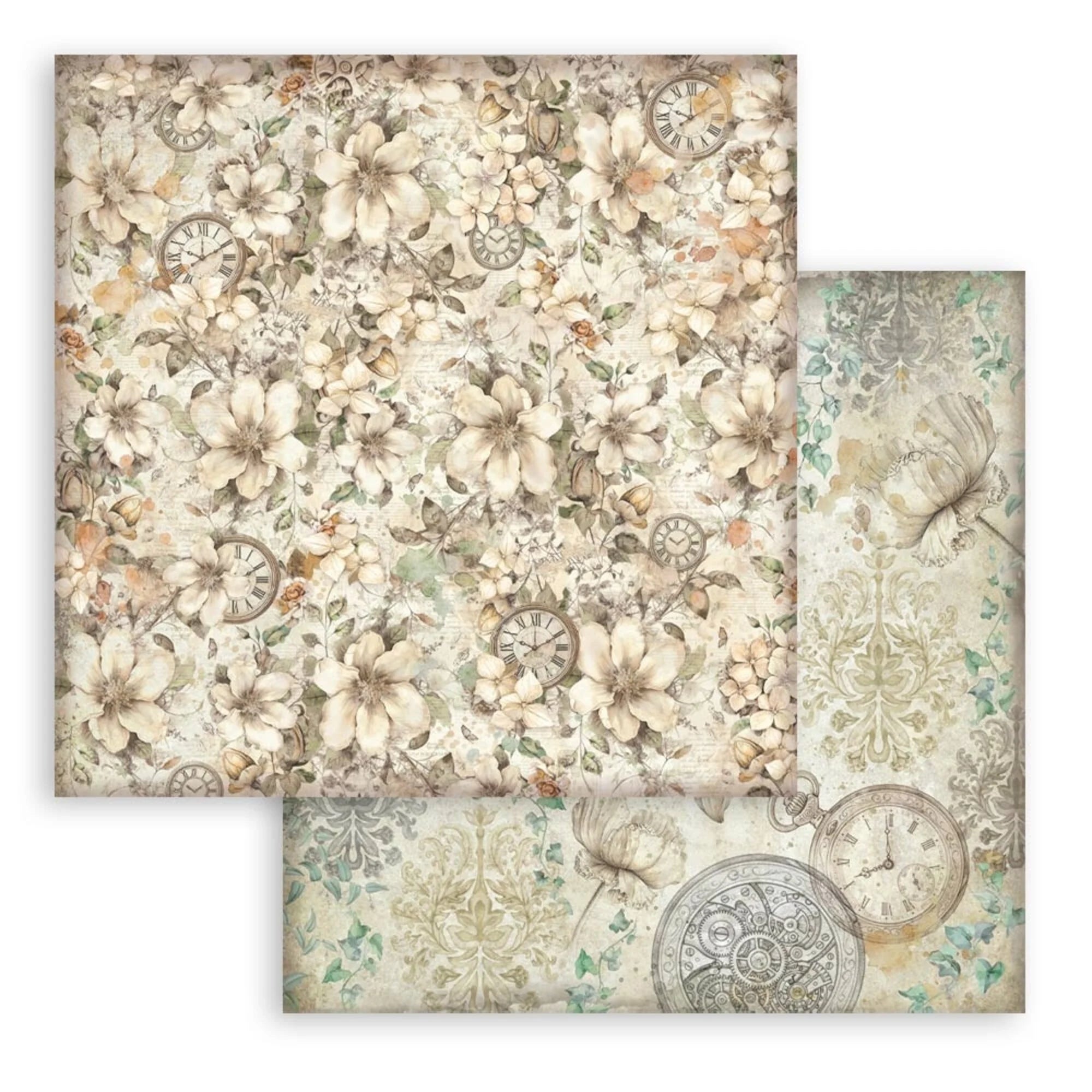 Stamperia  - Gardens of time - Background Selection Paper Pad 8 x 8" (10ark)
