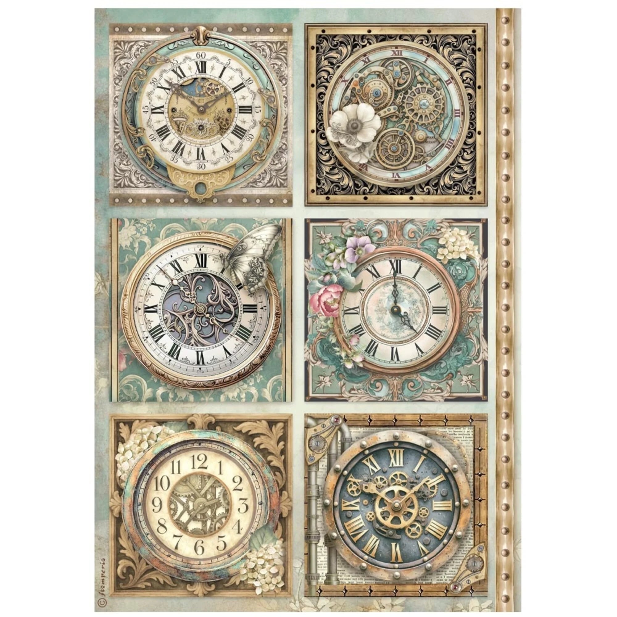 Stamperia - Gardens of Time - Rice Paper Selection A4