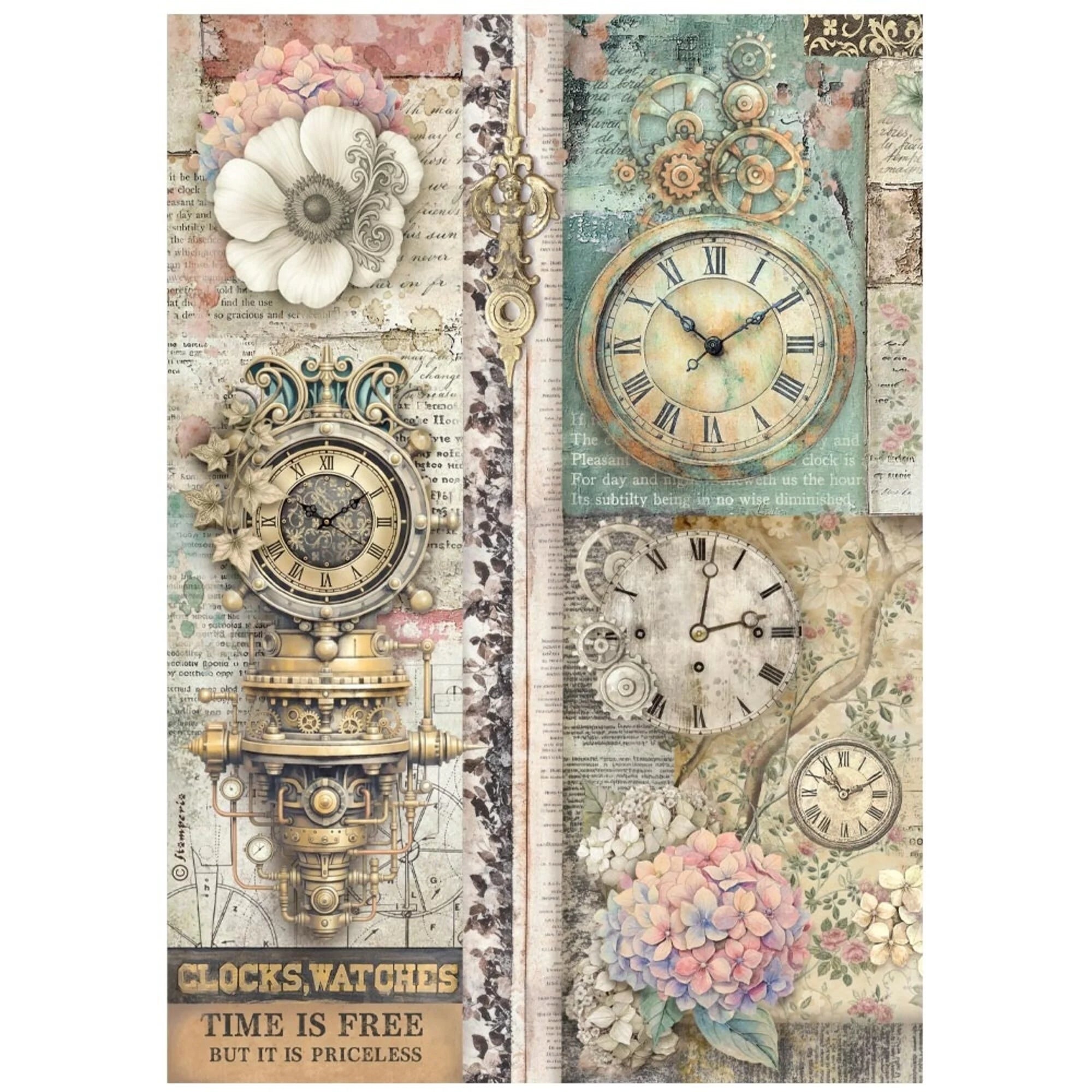 Stamperia - Gardens of Time - Rice Paper Selection A4