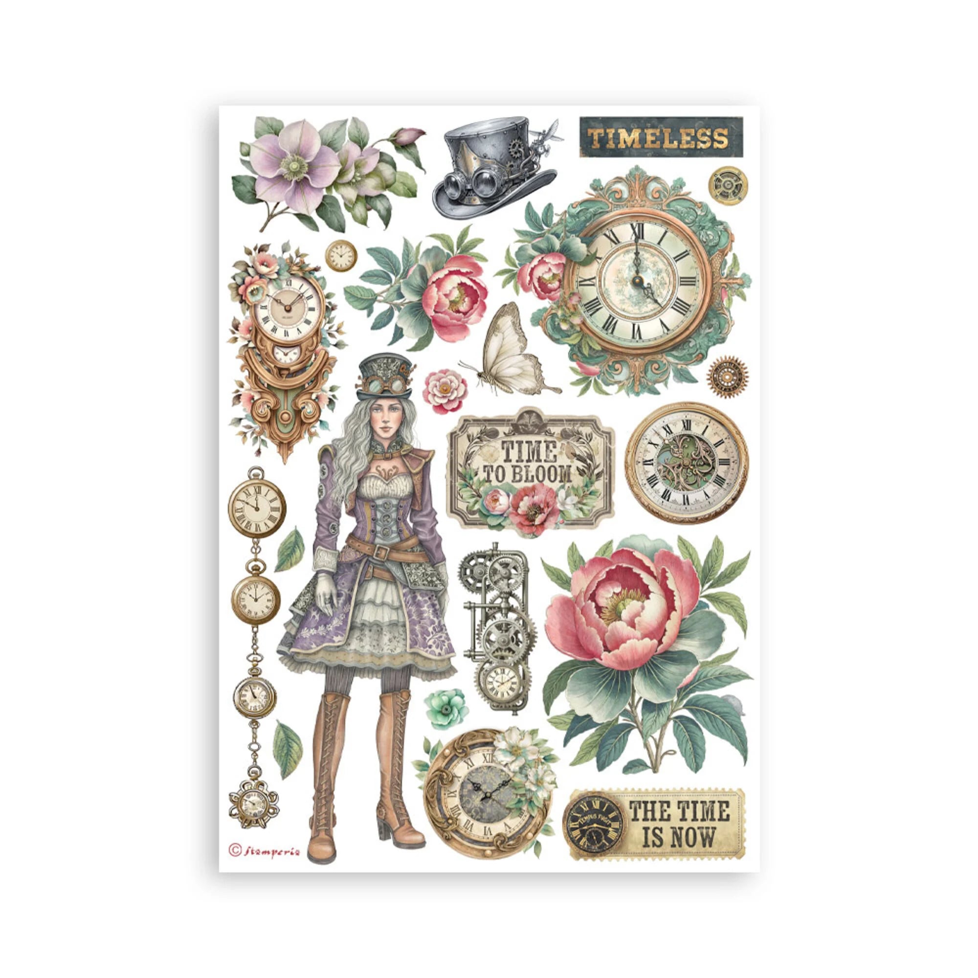 Stamperia - Gardens of Time - Washi Pad A5