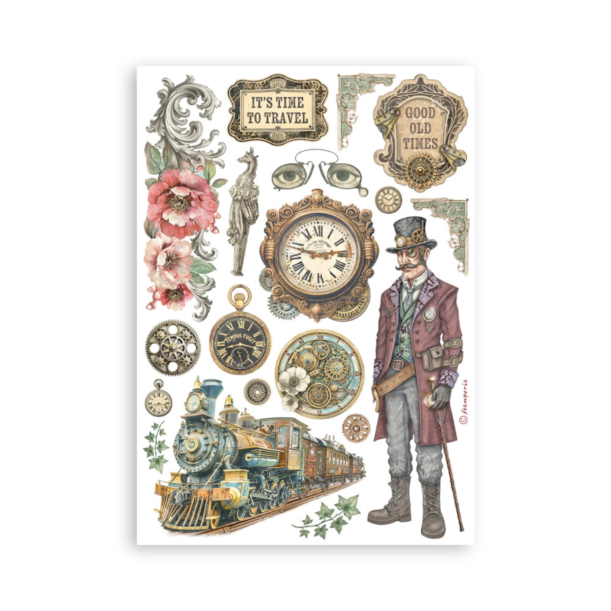 Stamperia - Gardens of Time - Washi Pad A5