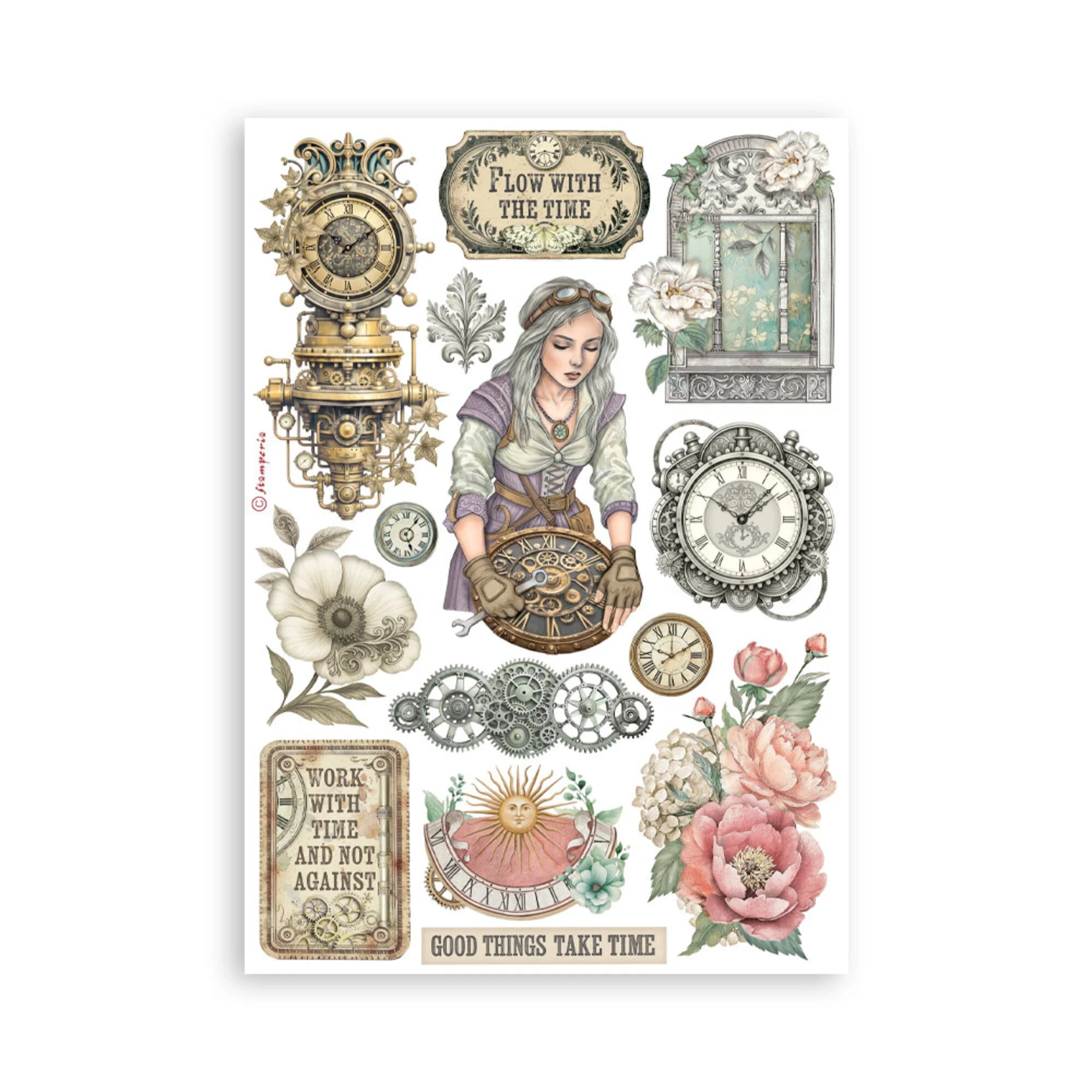 Stamperia - Gardens of Time - Washi Pad A5
