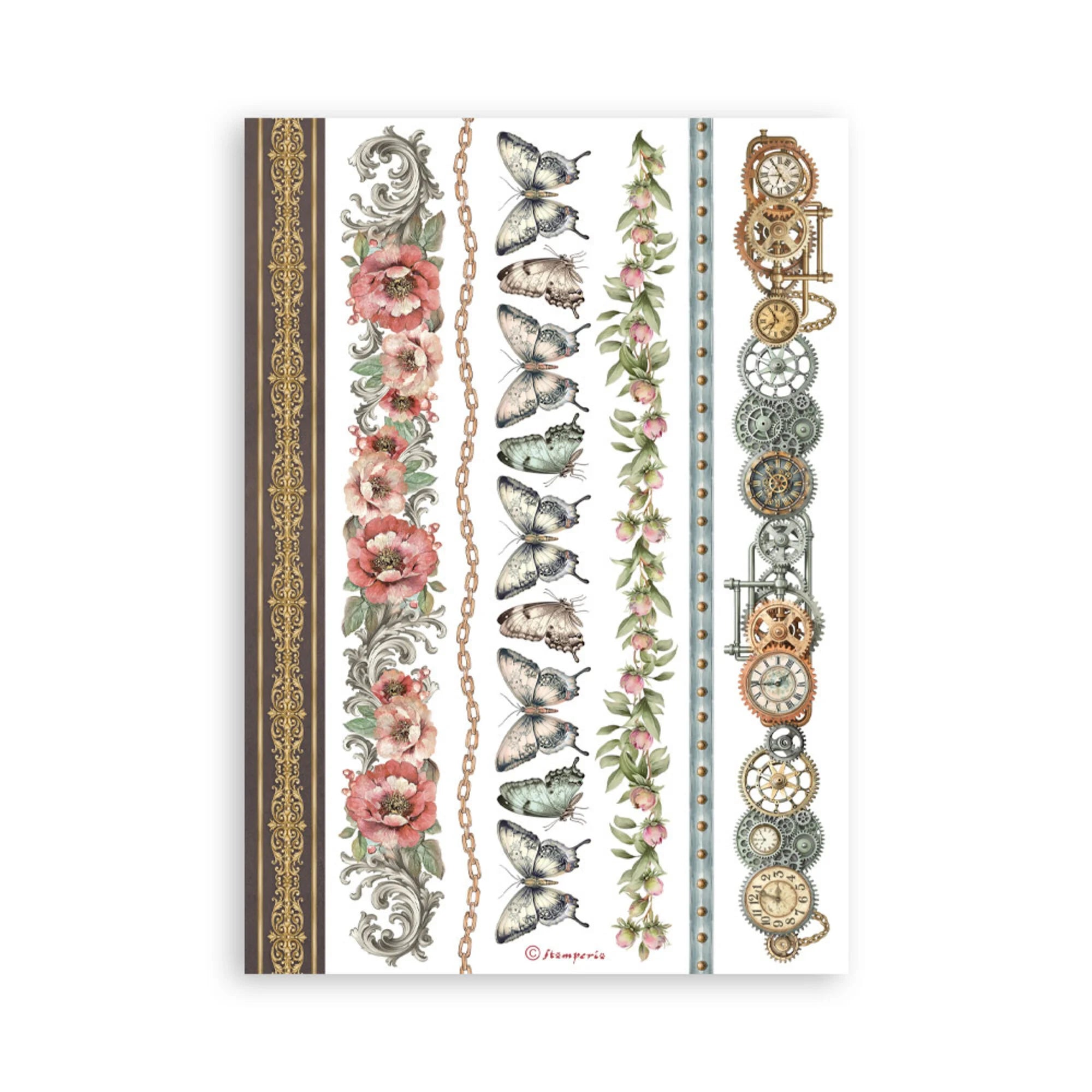 Stamperia - Gardens of Time - Washi Pad A5