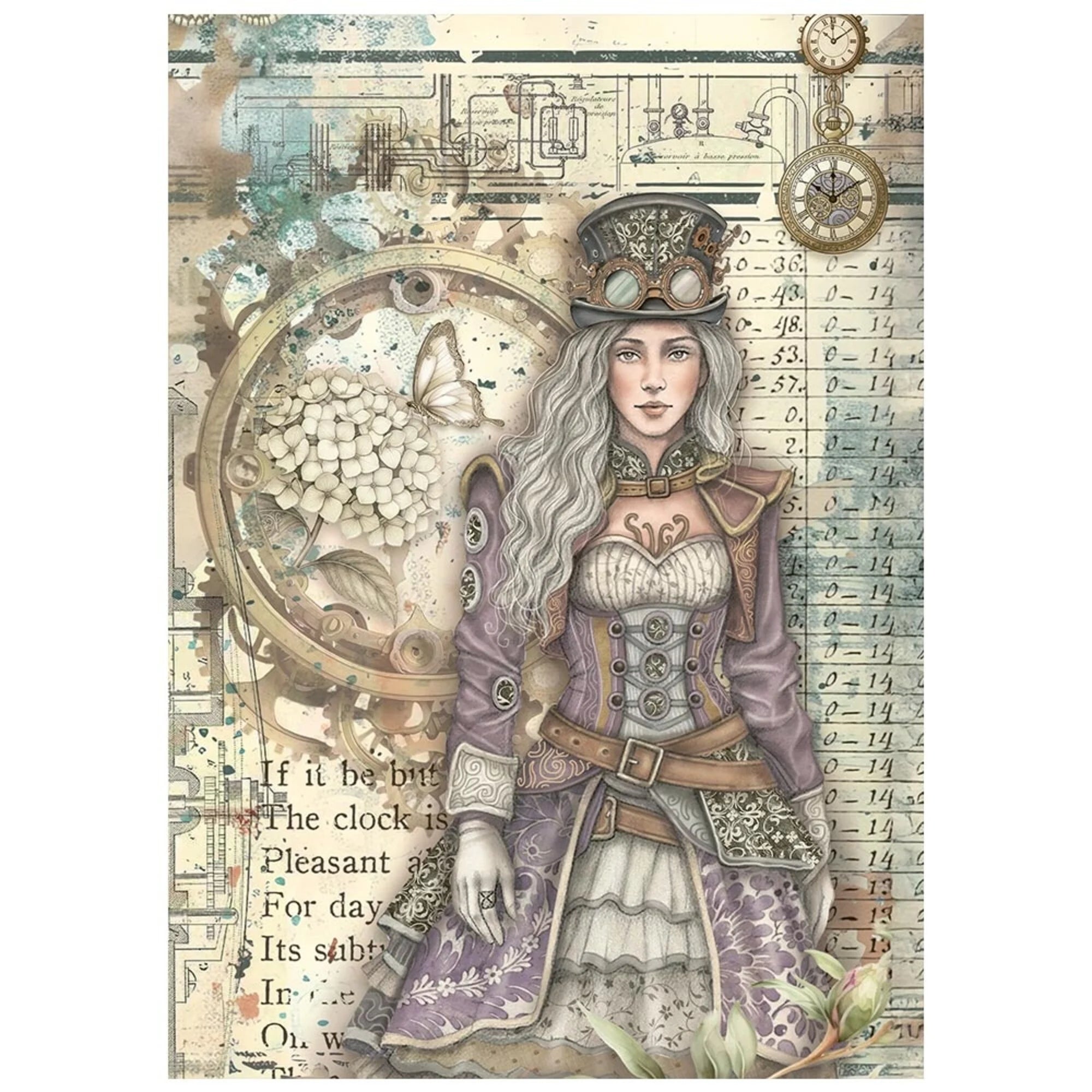 Stamperia - Gardens of Time - Mini Rice Paper - A6