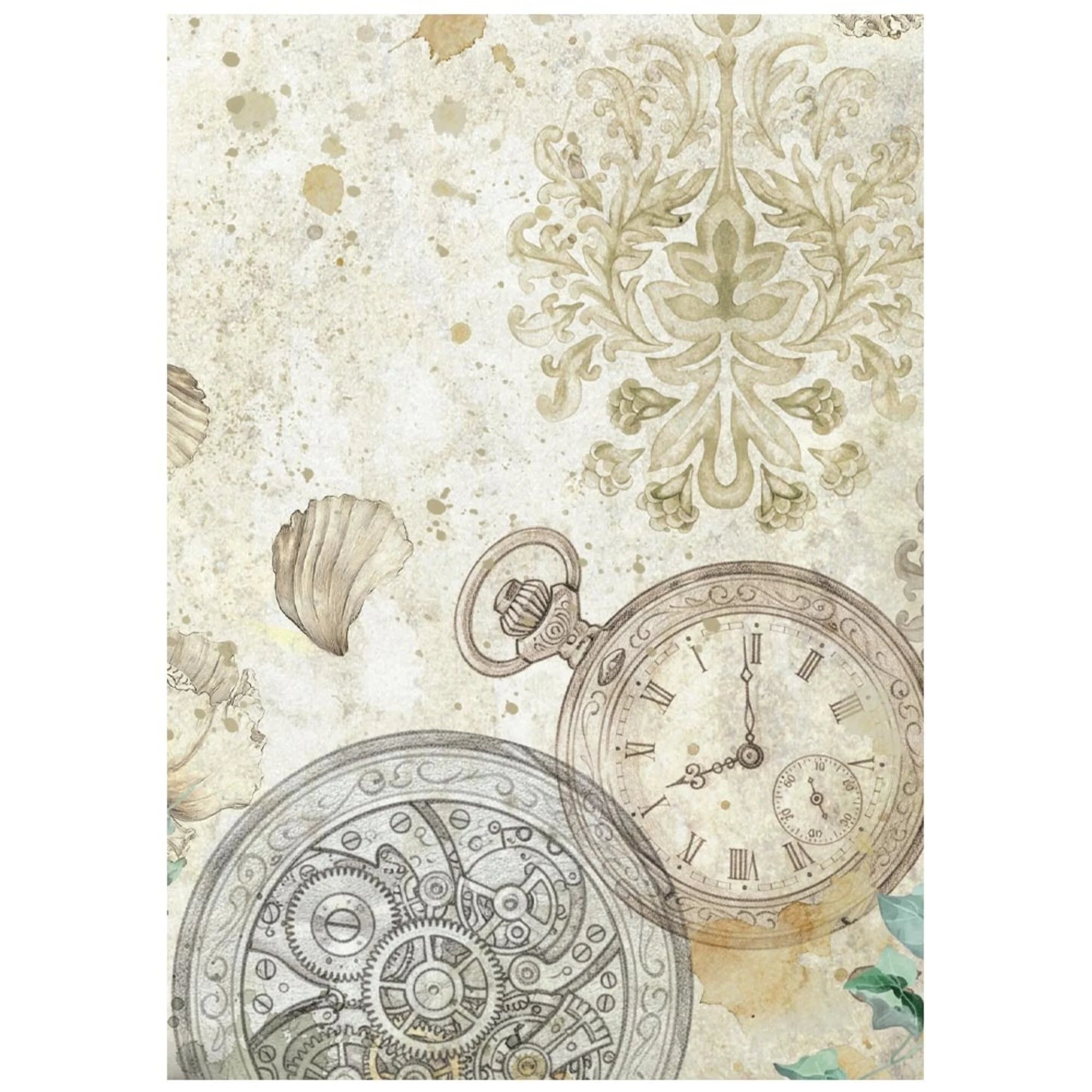 Stamperia - Gardens of Time - Mini Rice Paper - Backgrounds - A6