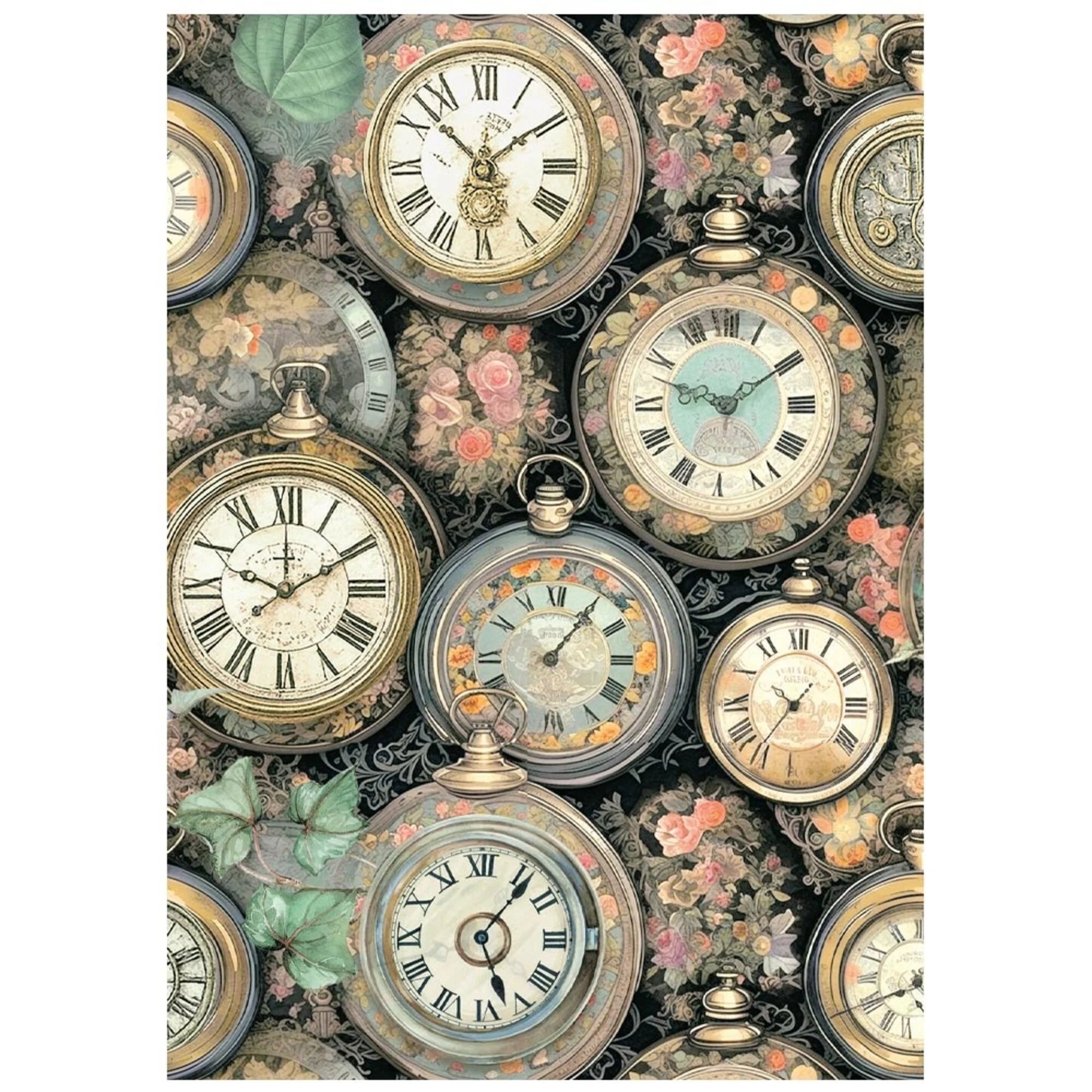 Stamperia - Gardens of Time - Mini Rice Paper - Backgrounds - A6