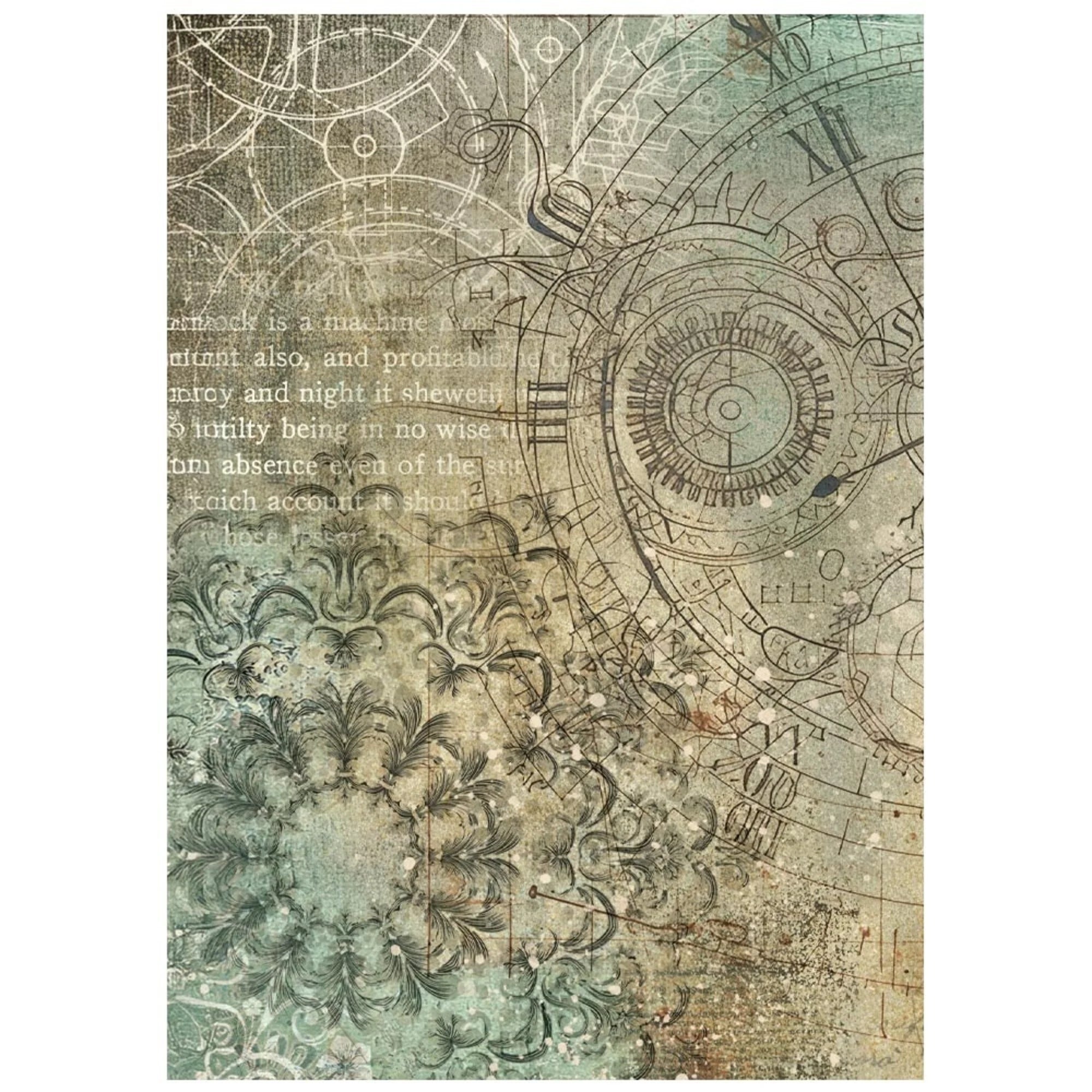 Stamperia - Gardens of Time - Mini Rice Paper - Backgrounds - A6