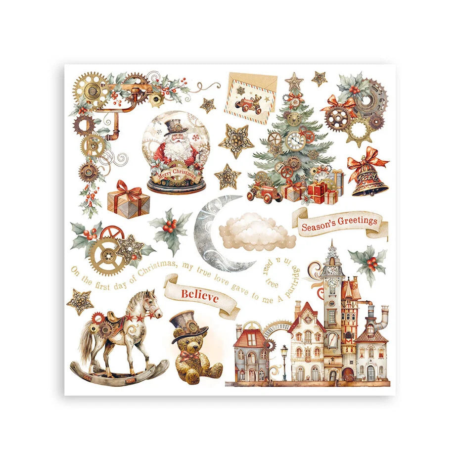 Stamperia - Gear up for christmas - Rub ons kit