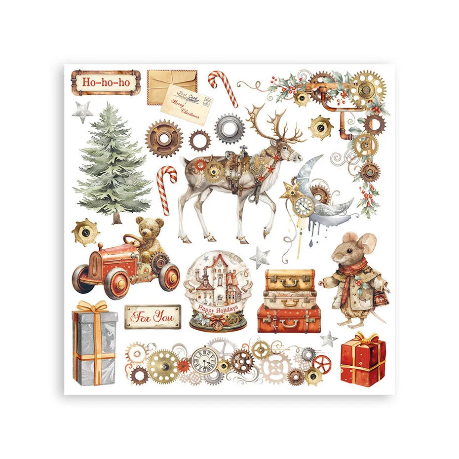 Stamperia - Gear up for christmas - Rub ons kit