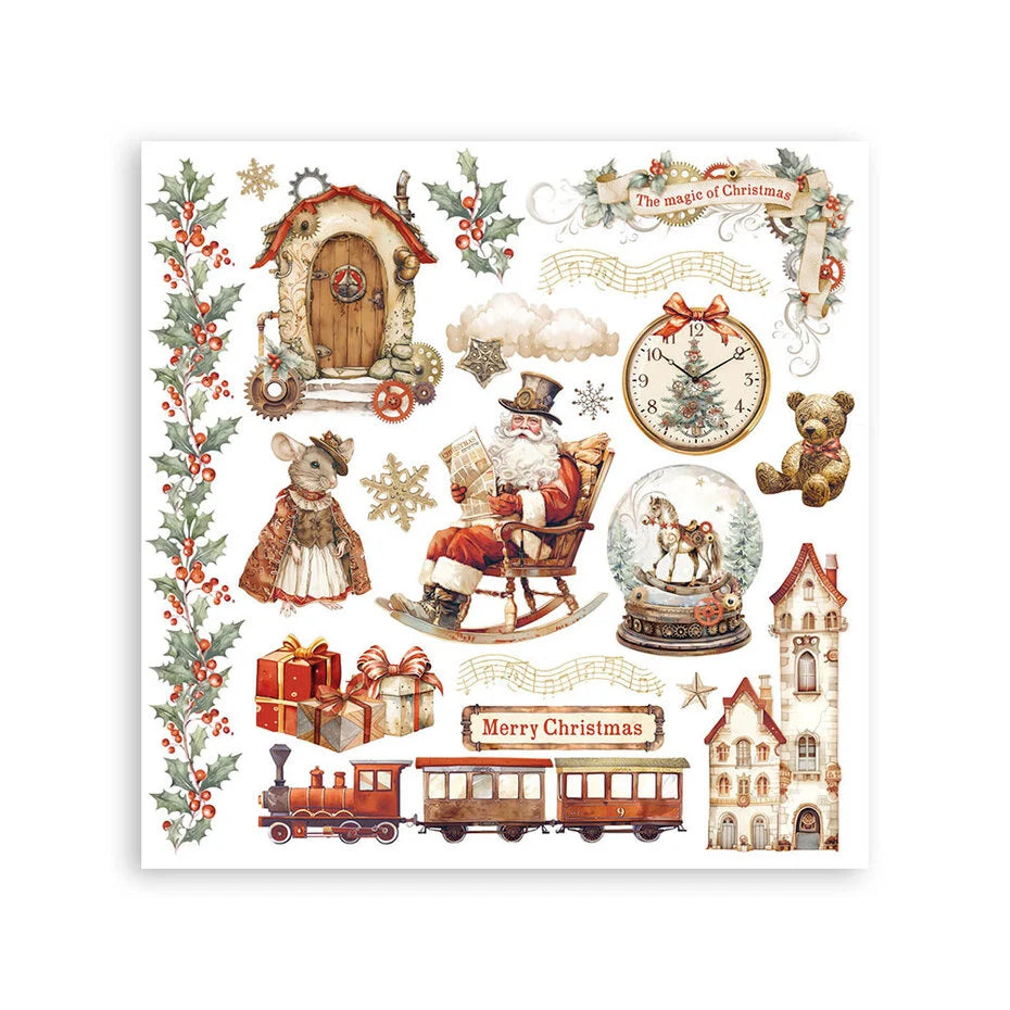 Stamperia - Gear up for christmas - Rub ons kit