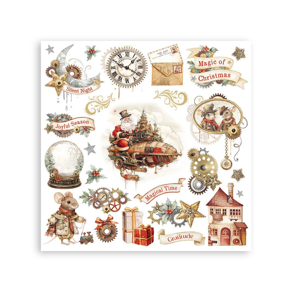 Stamperia - Gear up for christmas - Rub ons kit