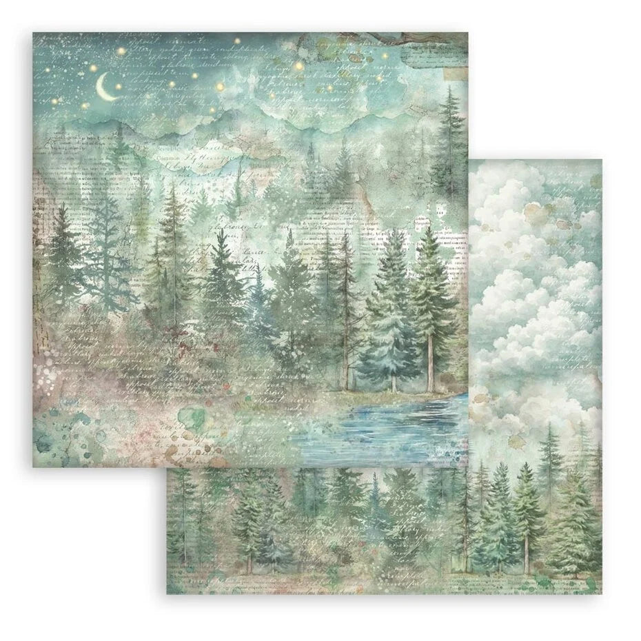 Stamperia - Herbarium Silvae - Maxi Background Selection - Paper Pad - 12 x 12"