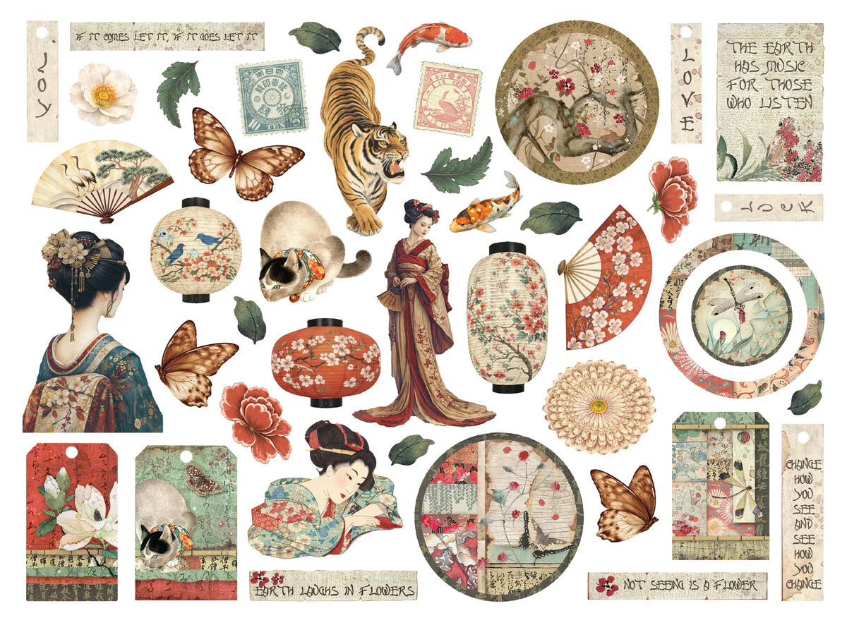 Stamperia  - Oriental Garden - Chipboard Die Cuts