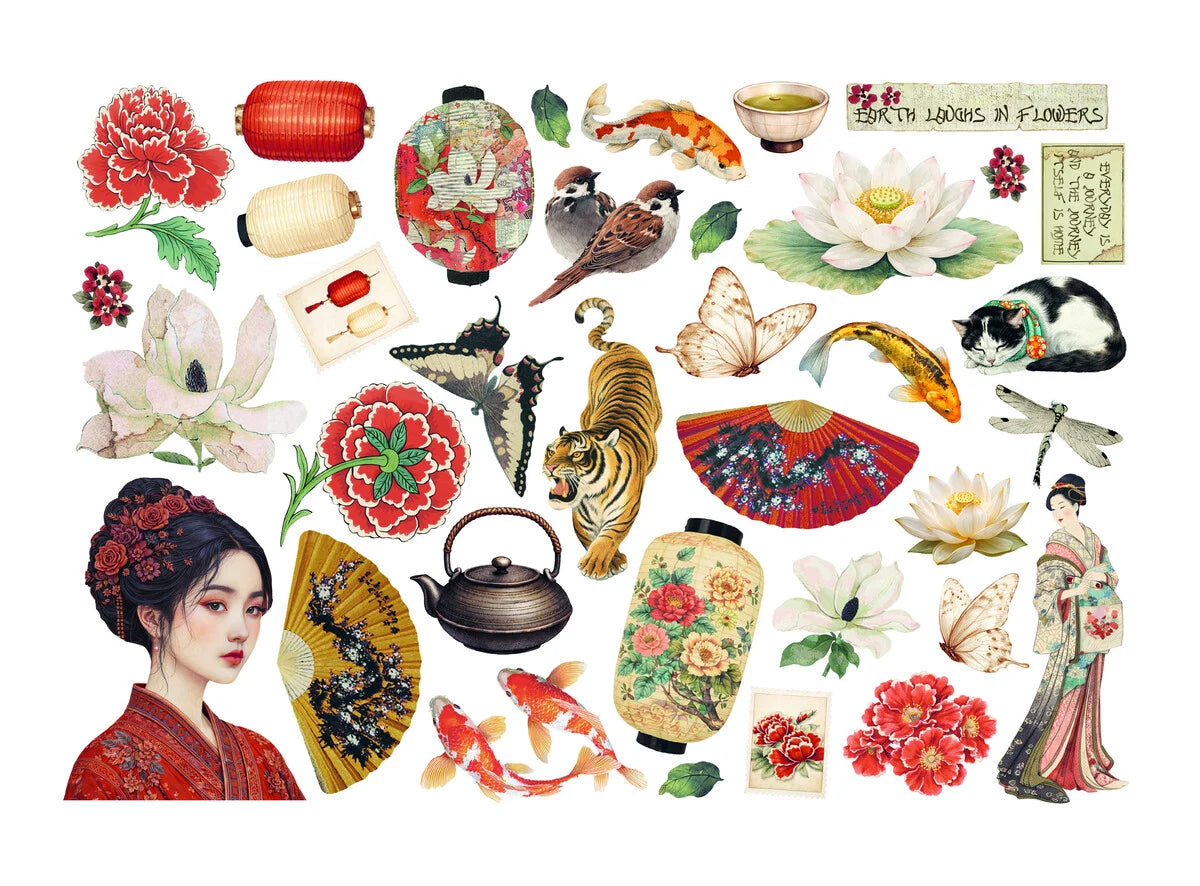Stamperia  - Oriental Garden - Adhesive Ephemera
