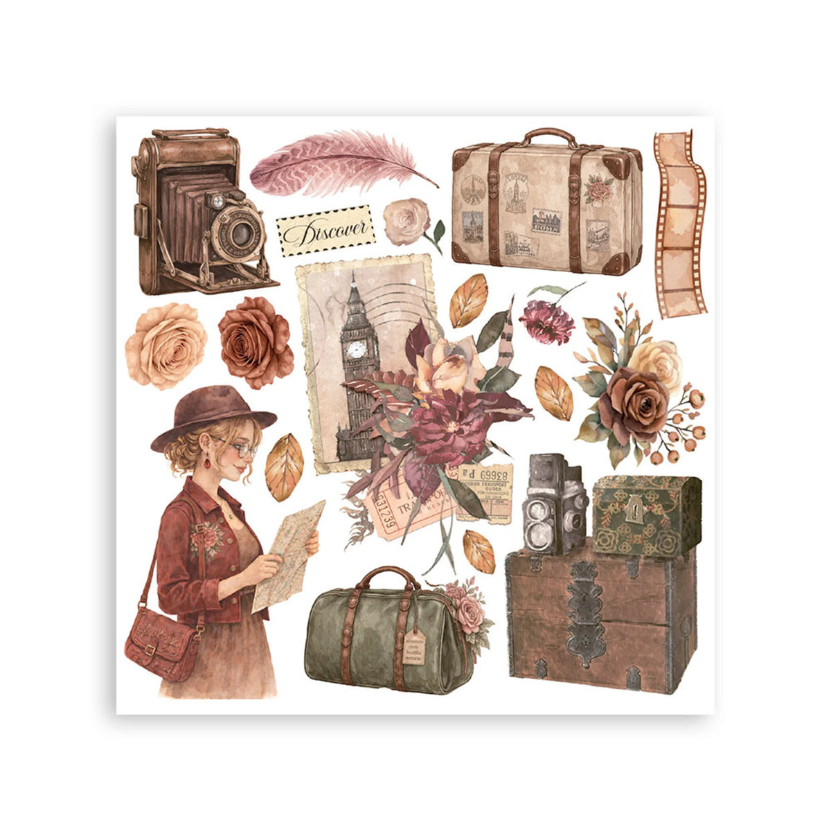 Stamperia - Our Way - Rub On Assortment - 15,5 x 15,5 cm