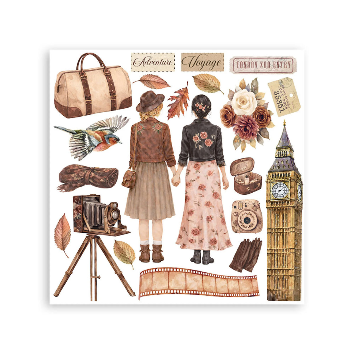 Stamperia - Our Way - Rub On Assortment - 15,5 x 15,5 cm