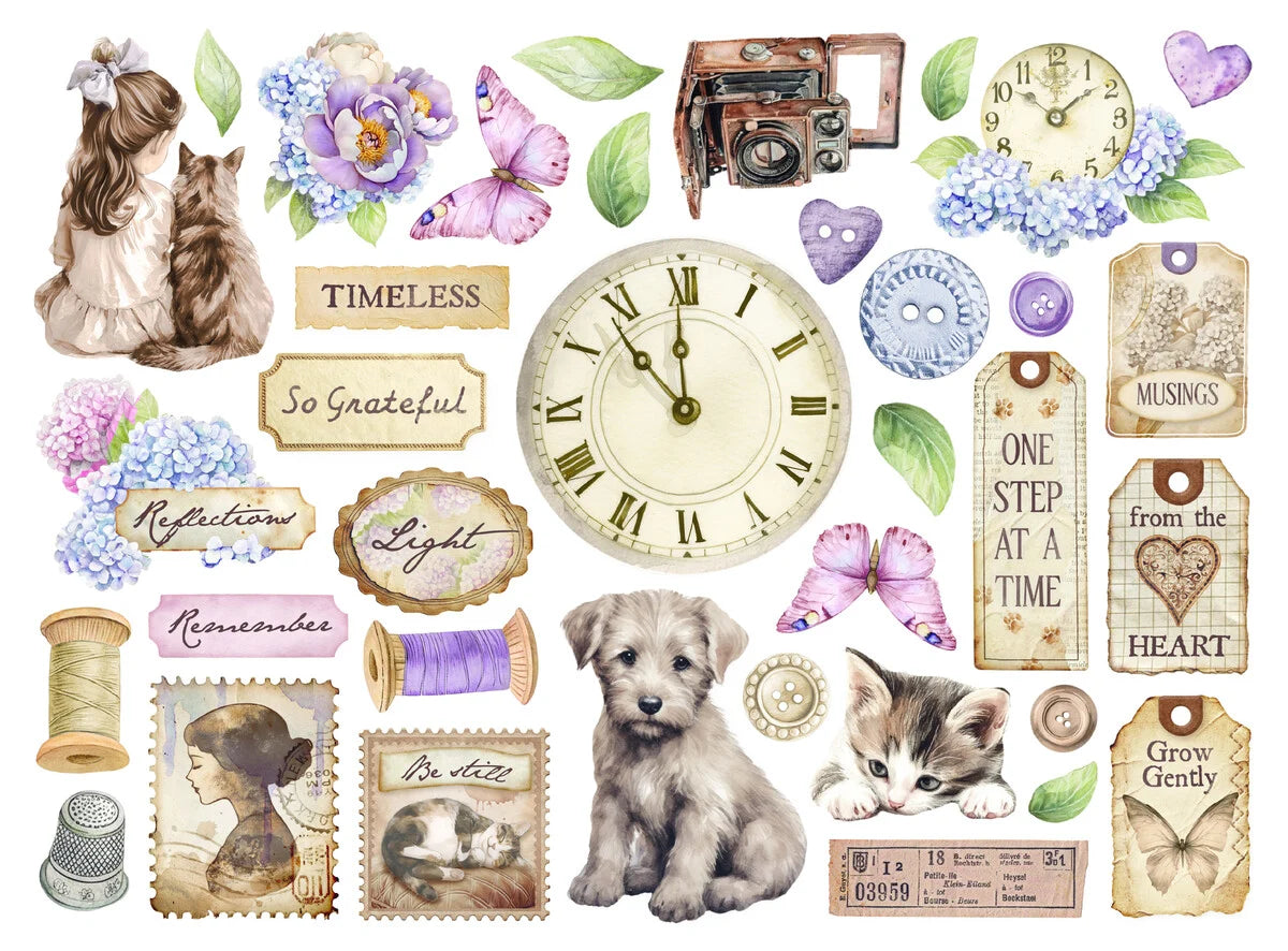 Stamperia  - Quiet Days - Chipboard Die Cuts