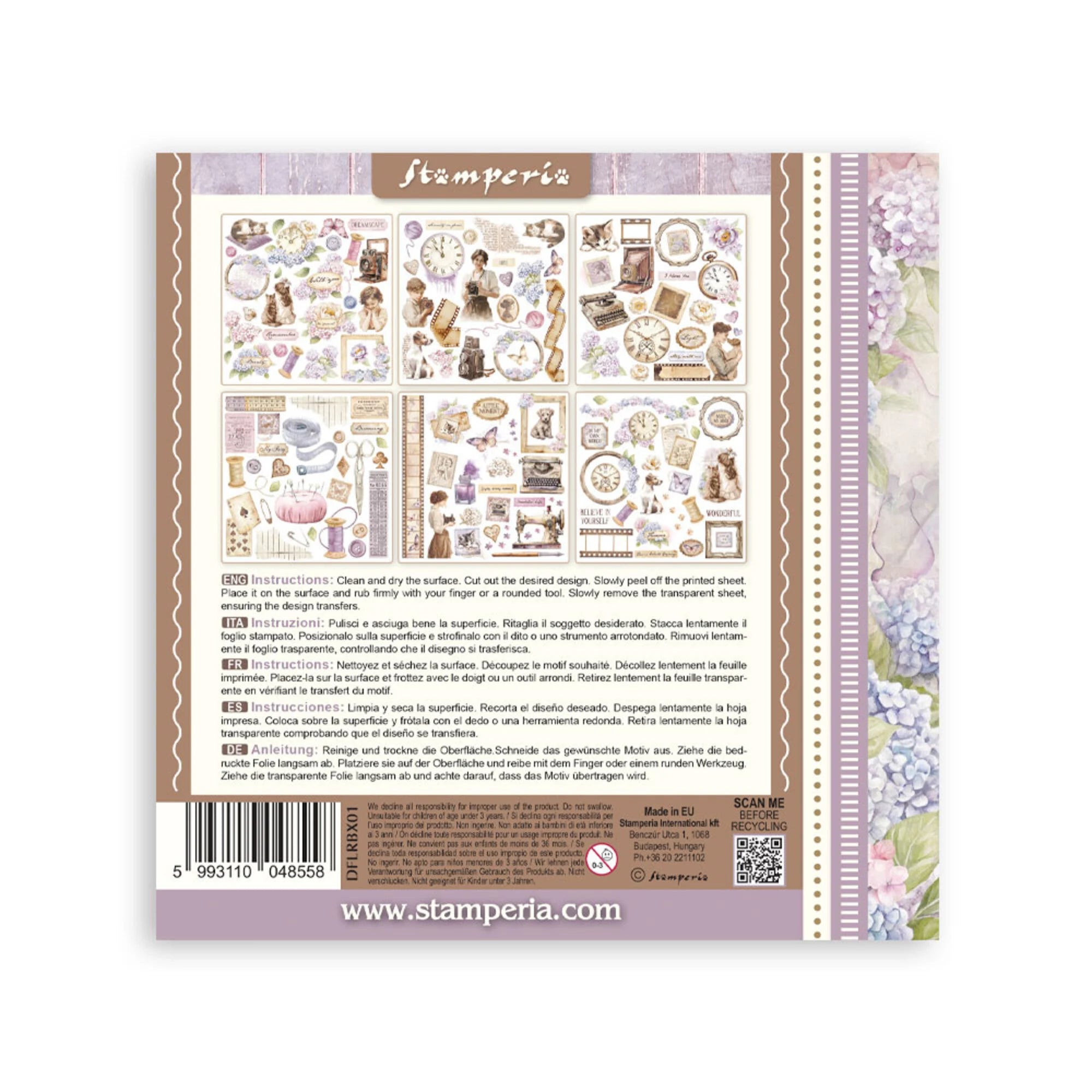 Stamperia - Quiet Days - Rub ons kit
