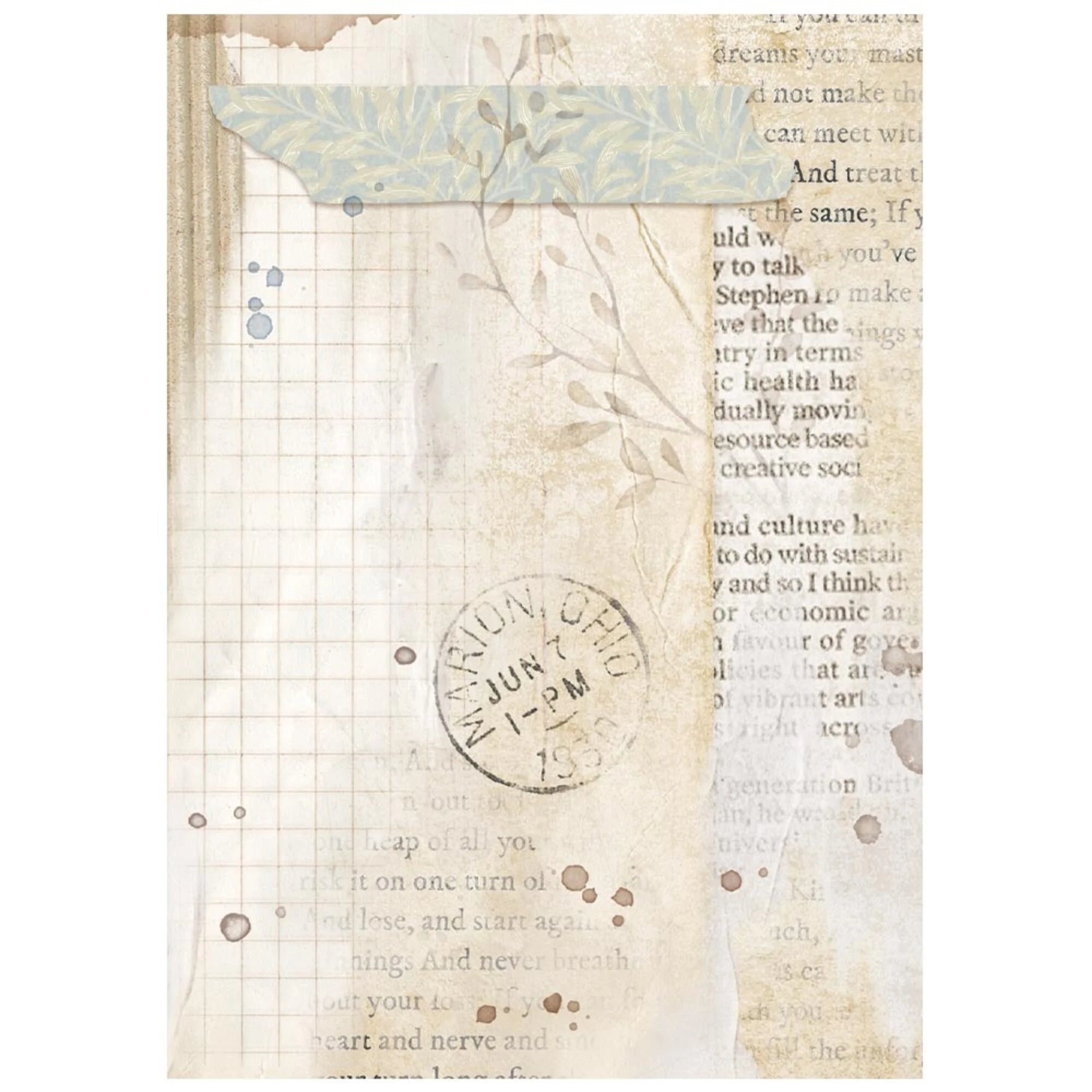 Stamperia - Secret Diary - Mini Rice Paper Backgrounds - Rice Paper pack  A6