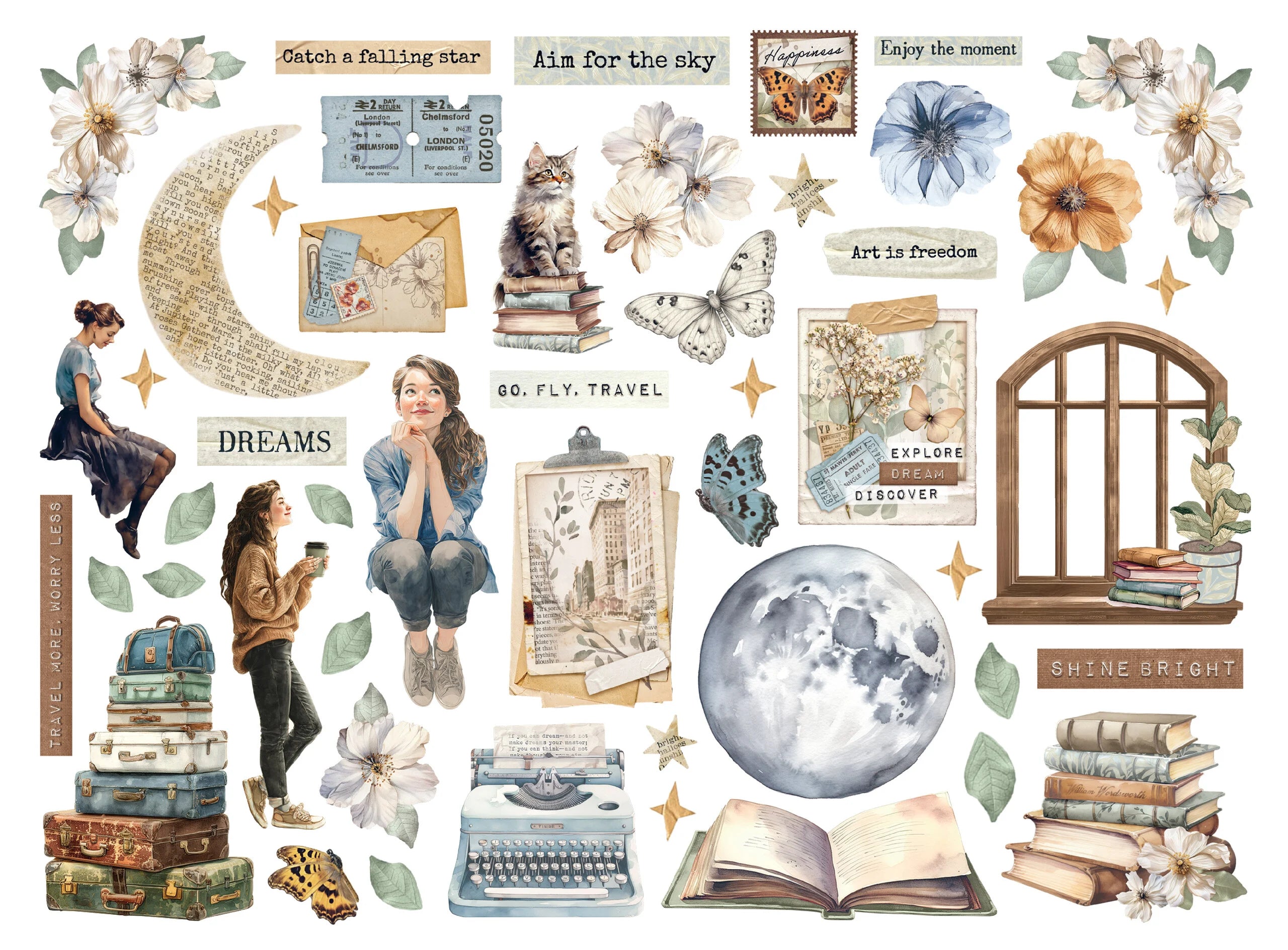 Stamperia  - Secret Diary - Chipboard Die Cuts