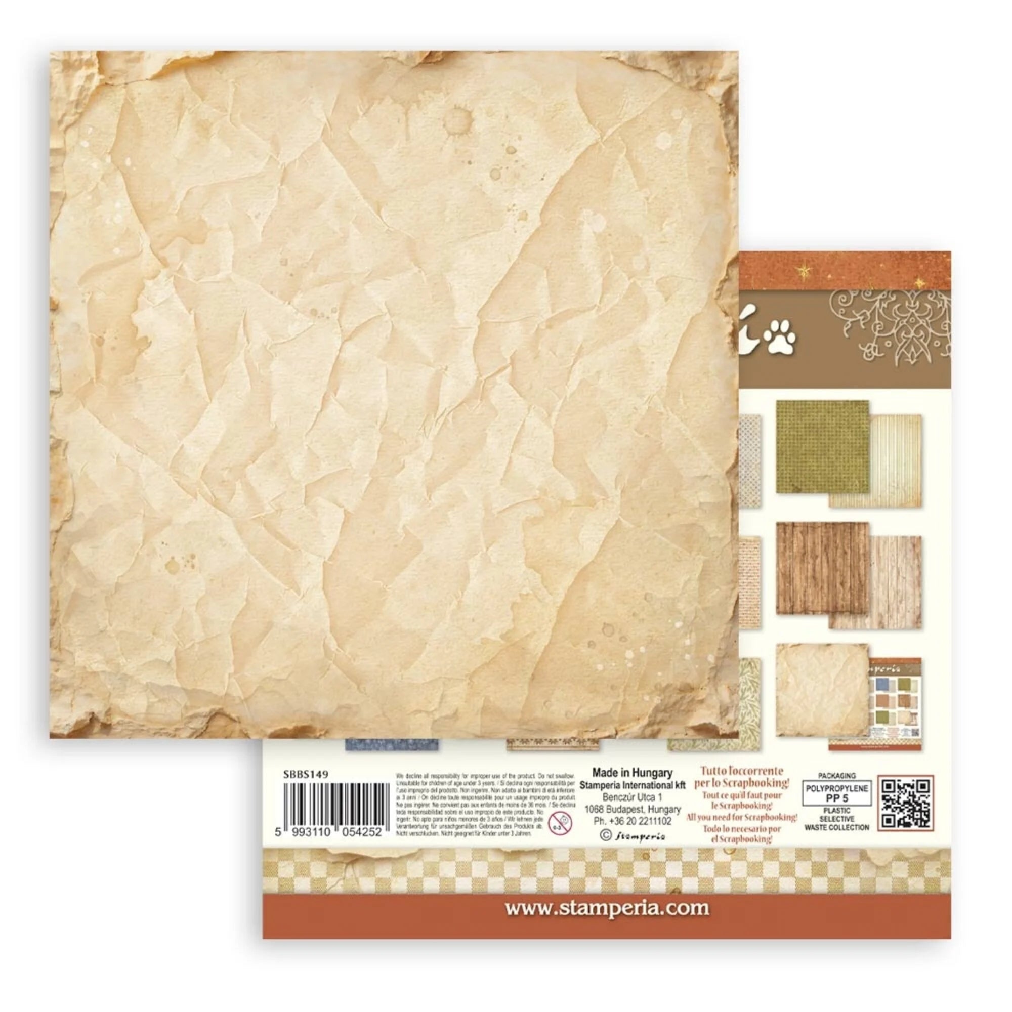 Stamperia  - Silent Night - Background Selection Paper Pad -  8 x 8" (10ark)