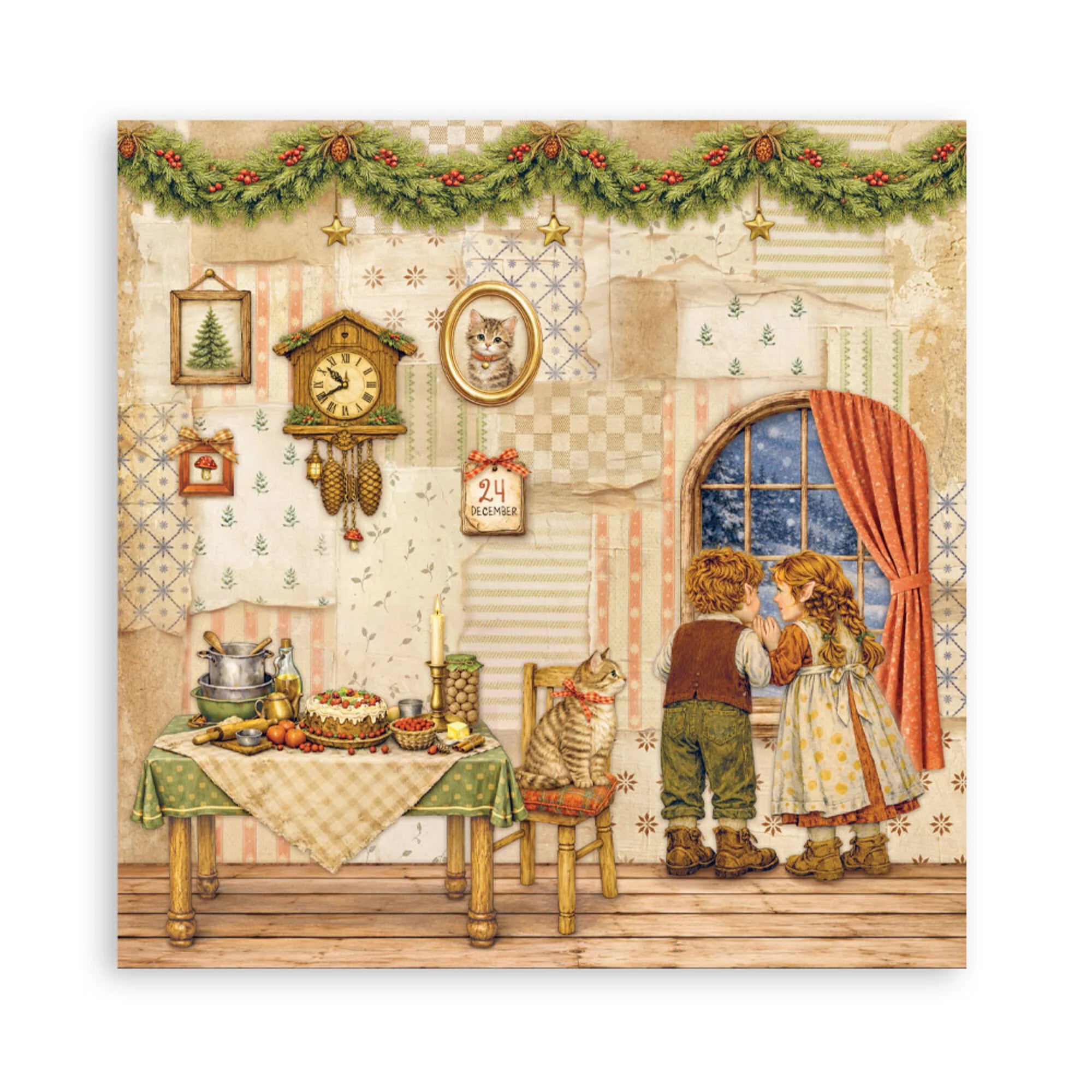 Stamperia  - Silent Night - Singled sided - Paper Pad    8 x 8" (22ark)