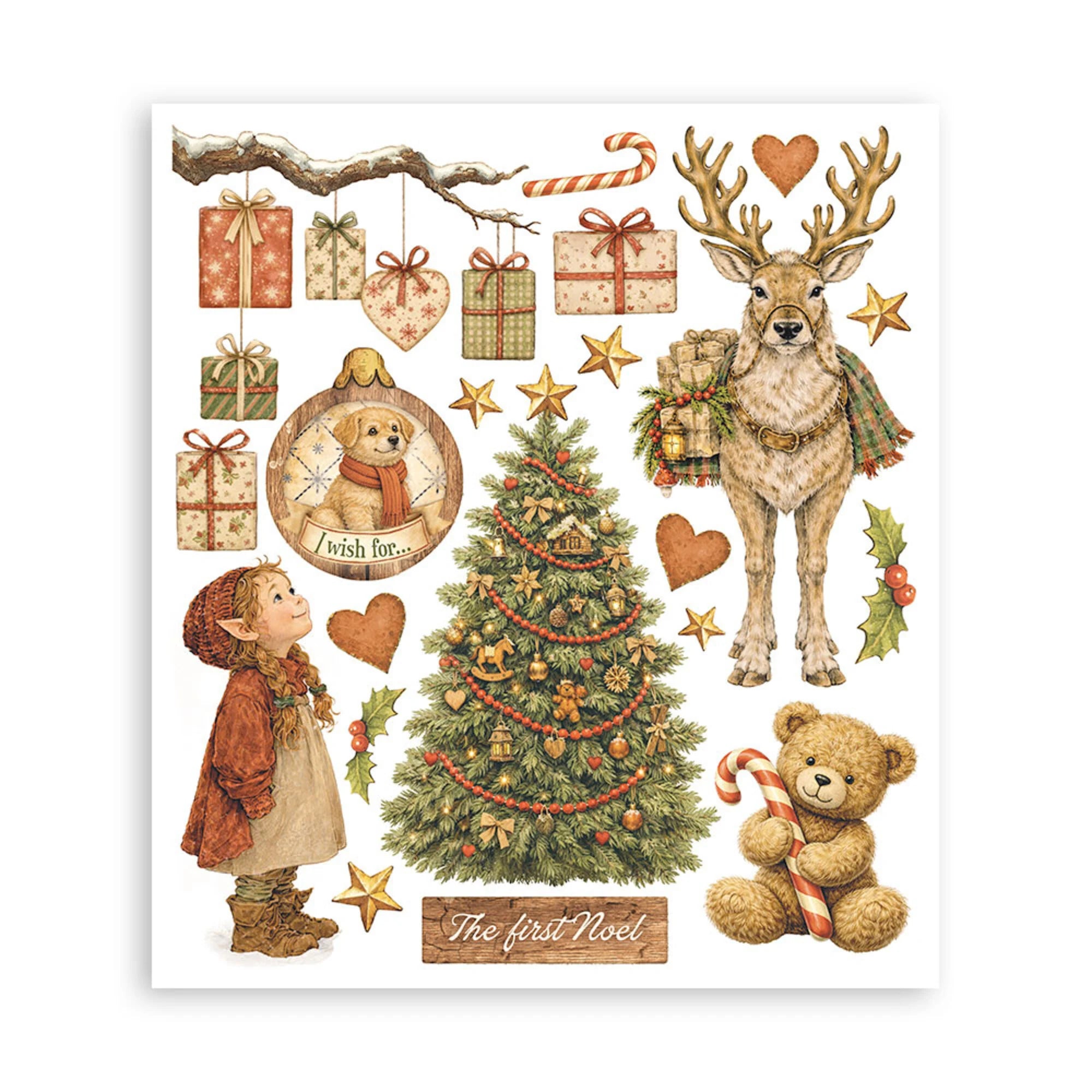Stamperia - Silent Night - Rub ons -  20,5 x 23 cm