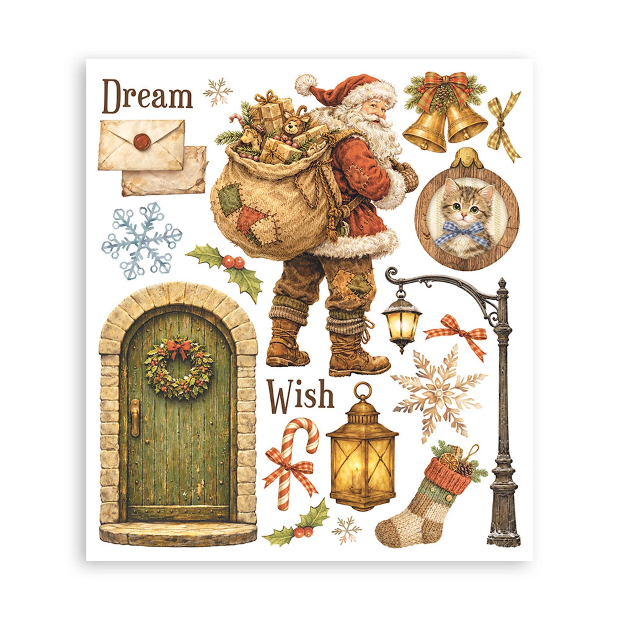 Stamperia - Silent Night - Rub ons -  20,5 x 23 cm