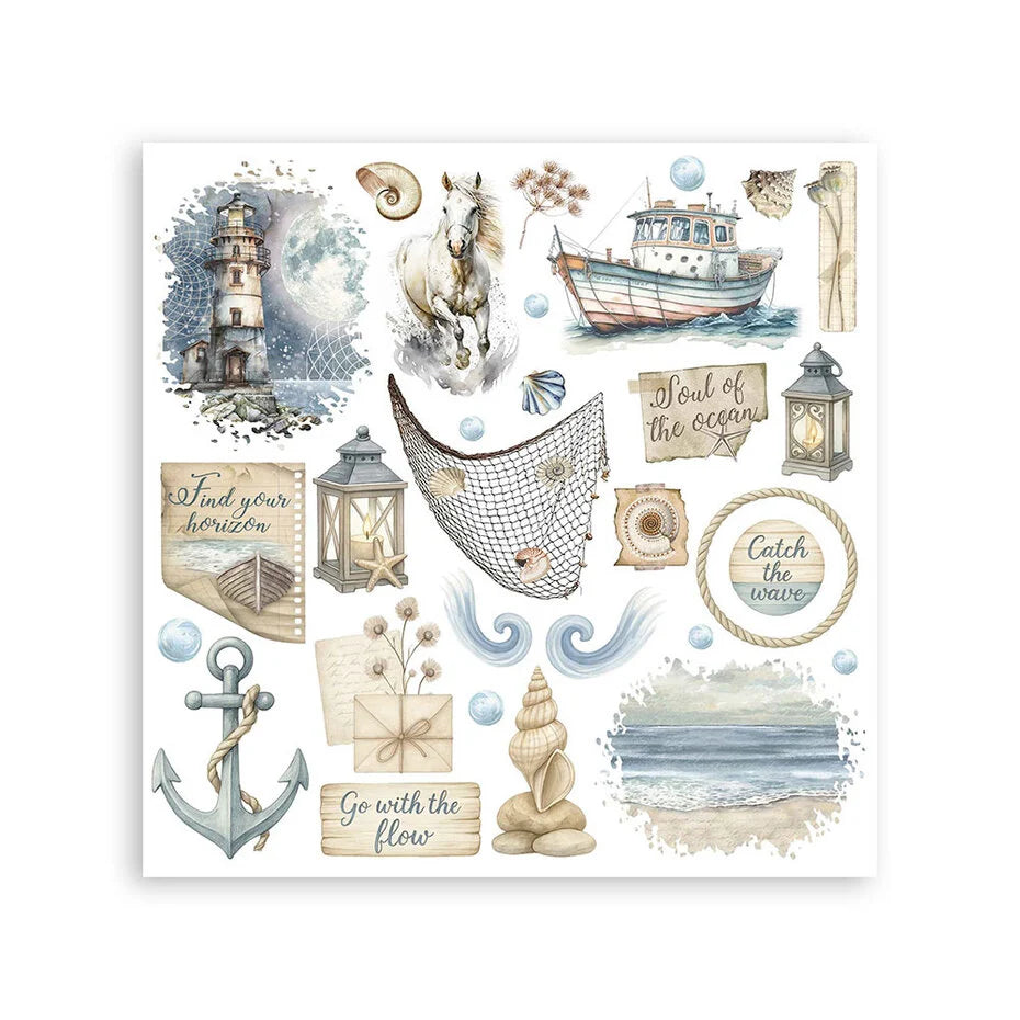 Stamperia - Silent Sea - Rub ons kit