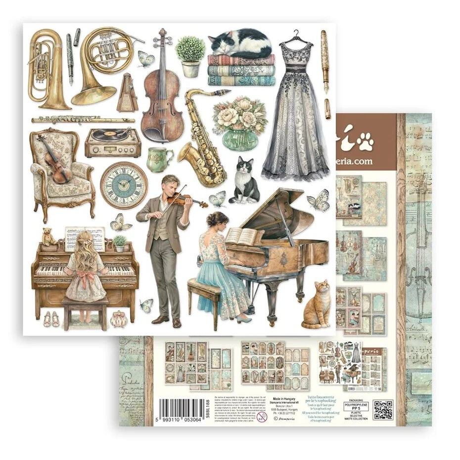 Stamperia  - Symphony - Paper Pad 12 x 12" (10ark)