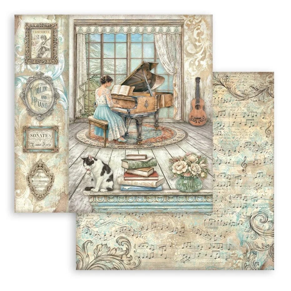 Stamperia  - Symphony - Paper Pad 12 x 12" (10ark)