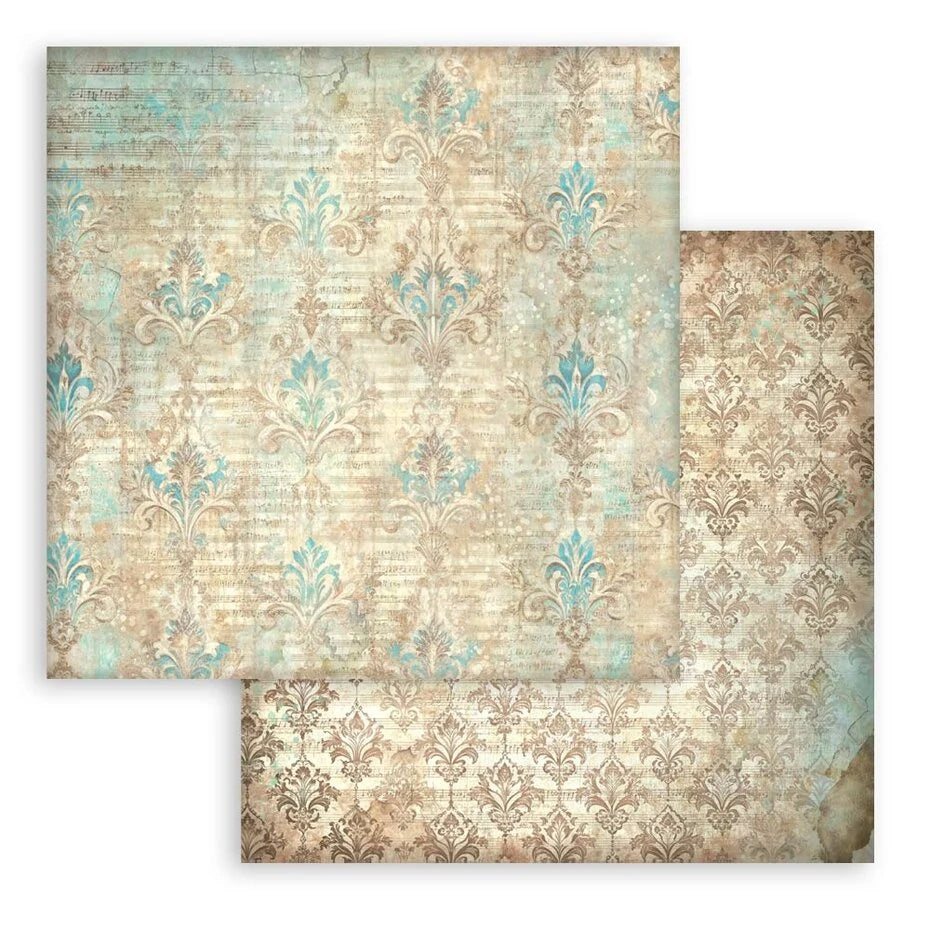 Stamperia  - Symphony - Background Selection Paper Pad 8 x 8" (10ark)