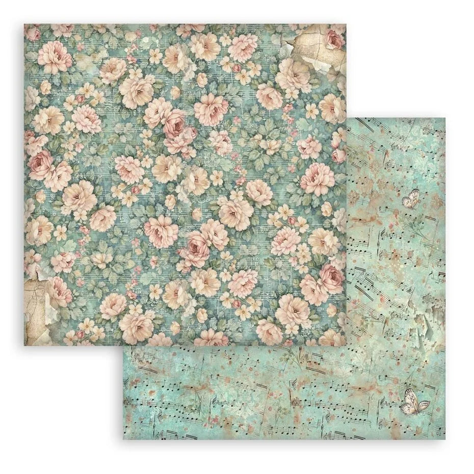 Stamperia  - Symphony - Background Selection Paper Pad 8 x 8" (10ark)