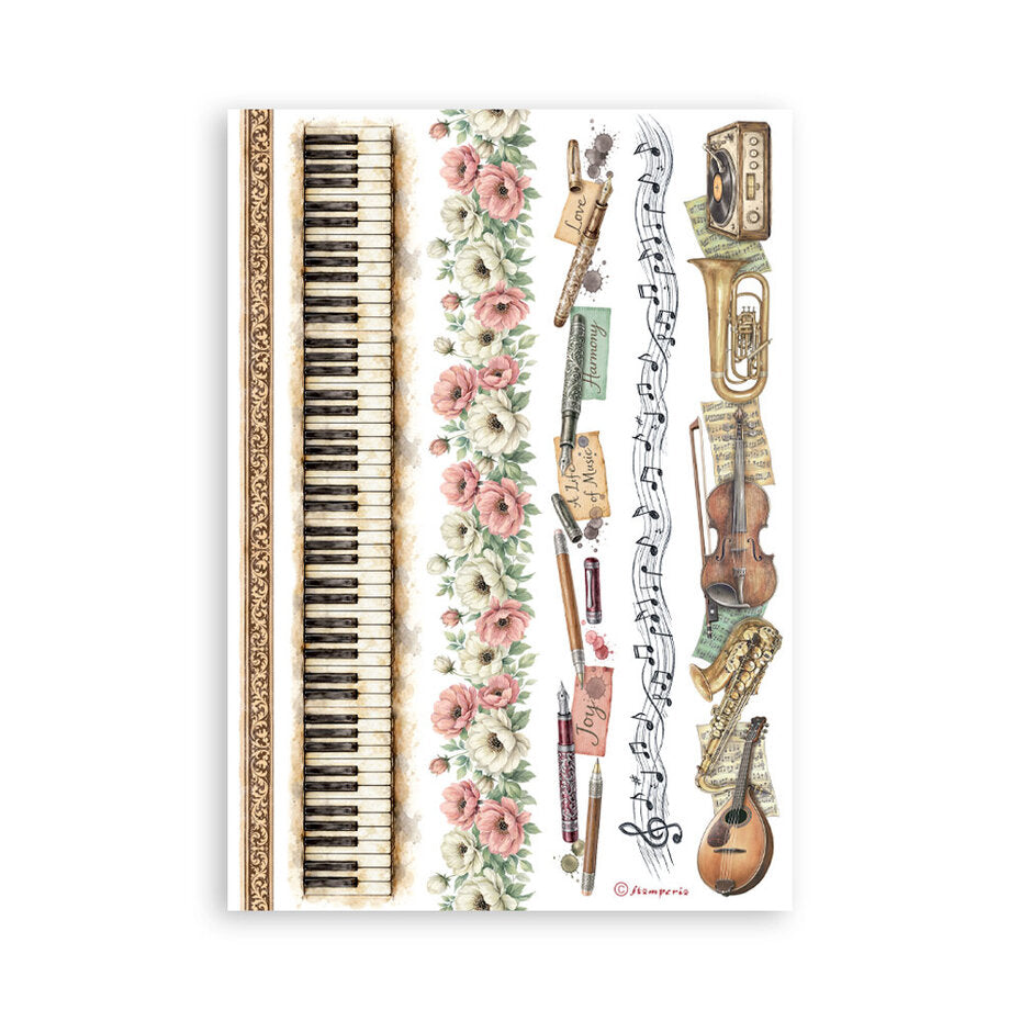 Stamperia - Symphony - Washi Pad A5