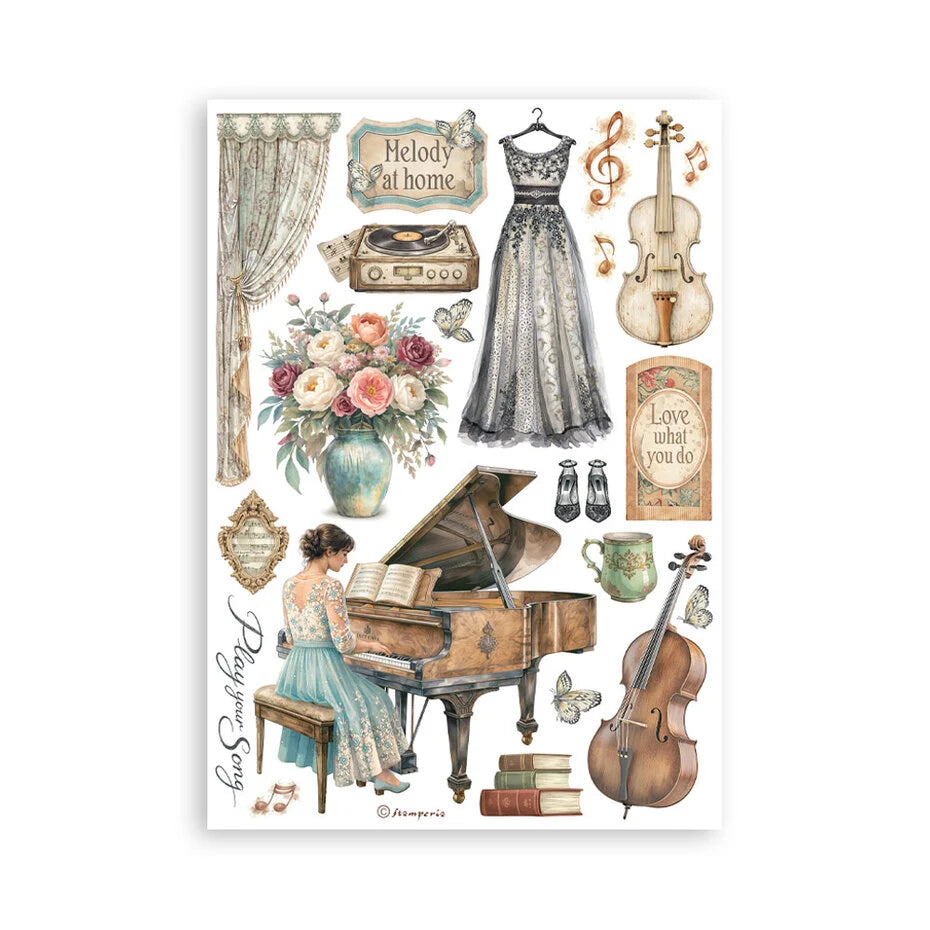 Stamperia - Symphony - Washi Pad A5