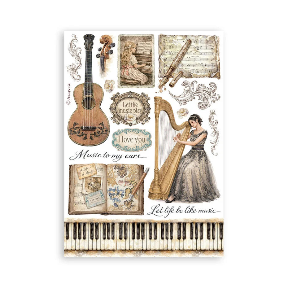 Stamperia - Symphony - Washi Pad A5