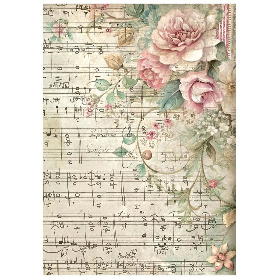 Stamperia - Symphony - Rice paper backgrounds - Rice Paper A6