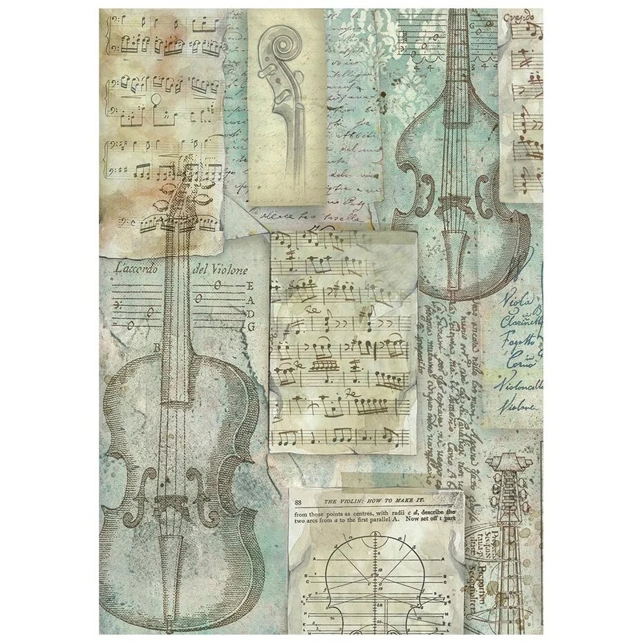 Stamperia - Symphony - Rice paper backgrounds - Rice Paper A6
