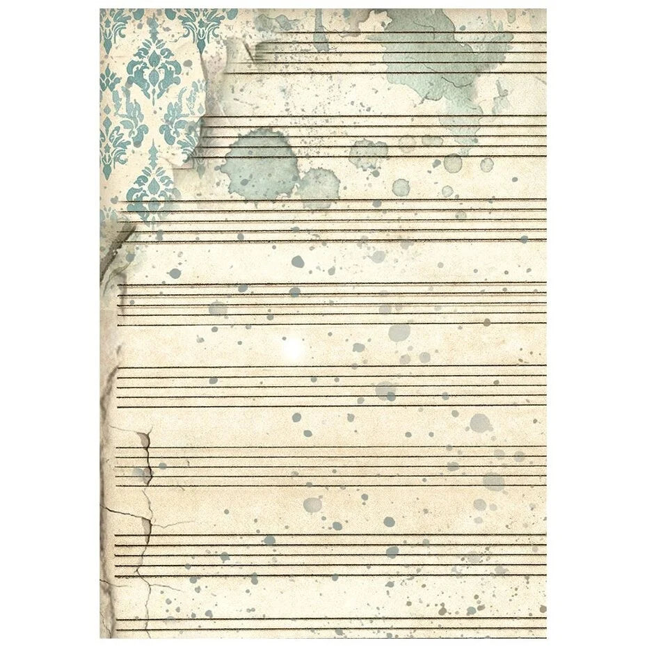 Stamperia - Symphony - Rice paper backgrounds - Rice Paper A6