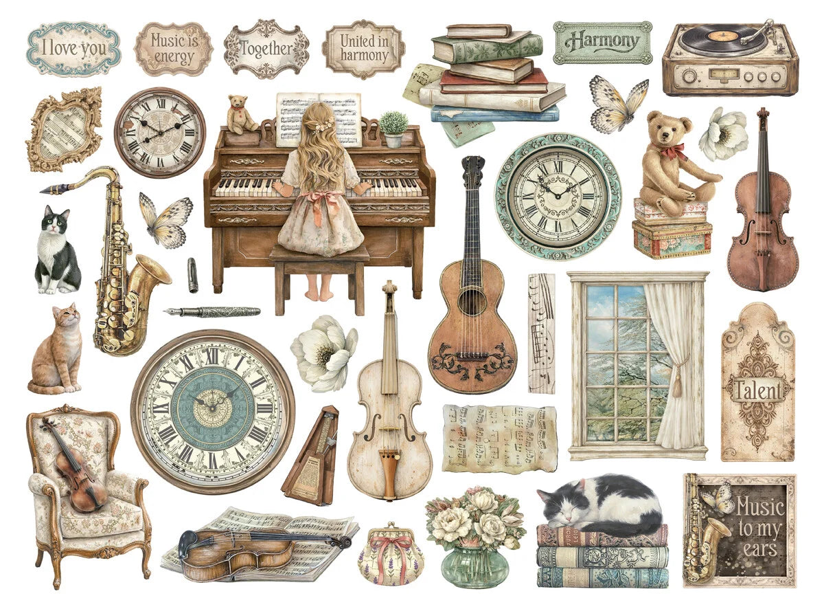 Stamperia  - Symphony - Chipboard Die Cuts