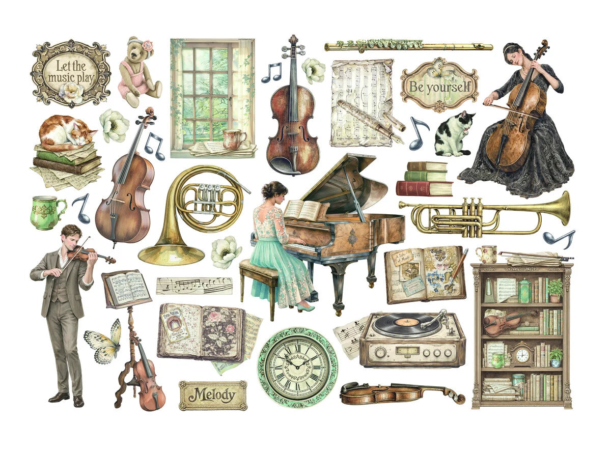Stamperia  - Symphony - Adhesive Ephemera