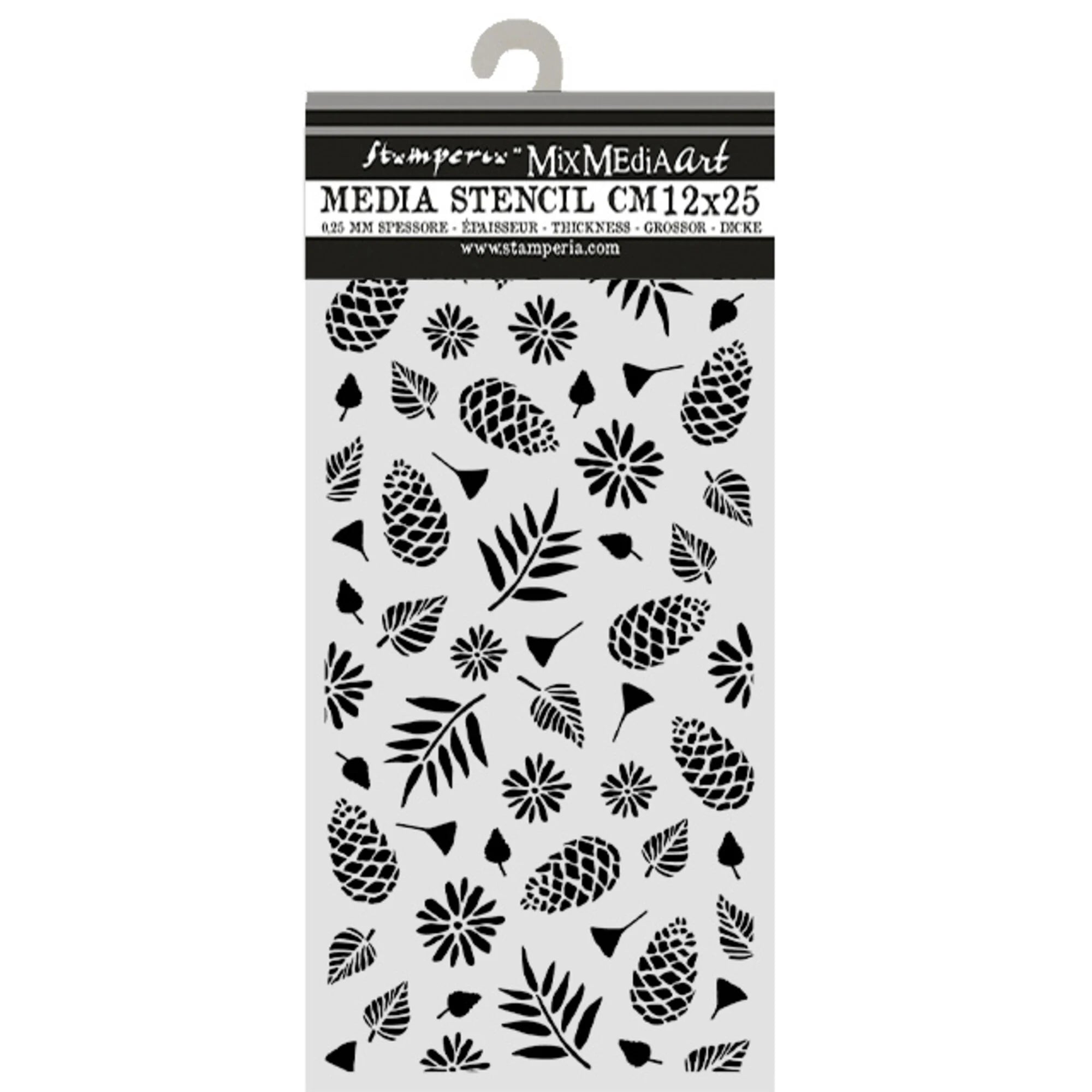 Stamperia - Stencil - Christmas Pinecones - 12x25cm