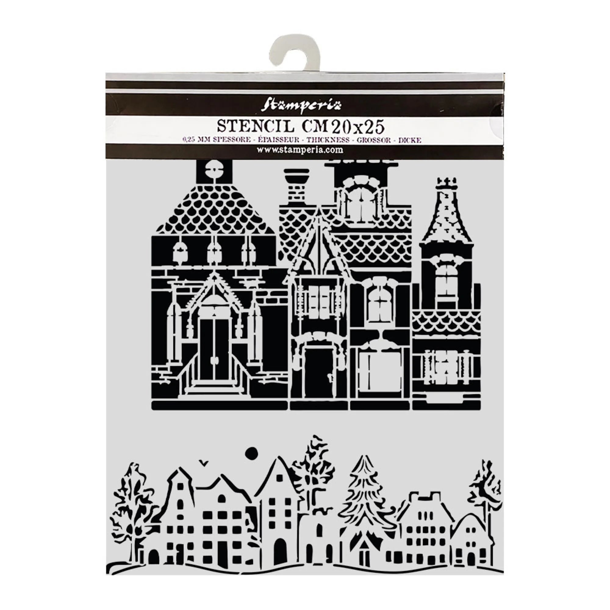 Stamperia - Stencil - Christmas House - 20 x 25 cm