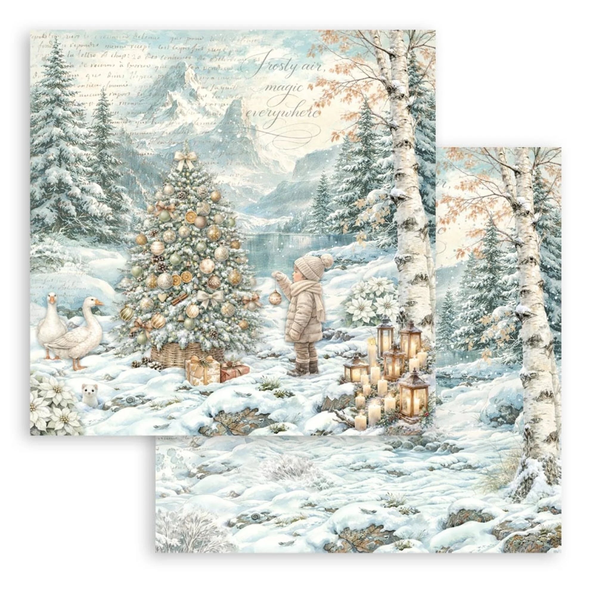 Stamperia  - White Christmas - Paper Pad 12 x 12" (10ark)