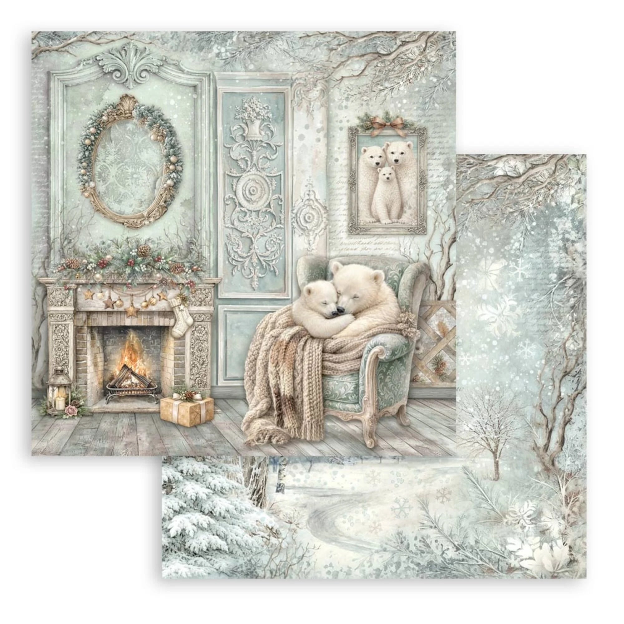 Stamperia - White Christmas - Paper Pad - 8 x 8" (10 sheets)