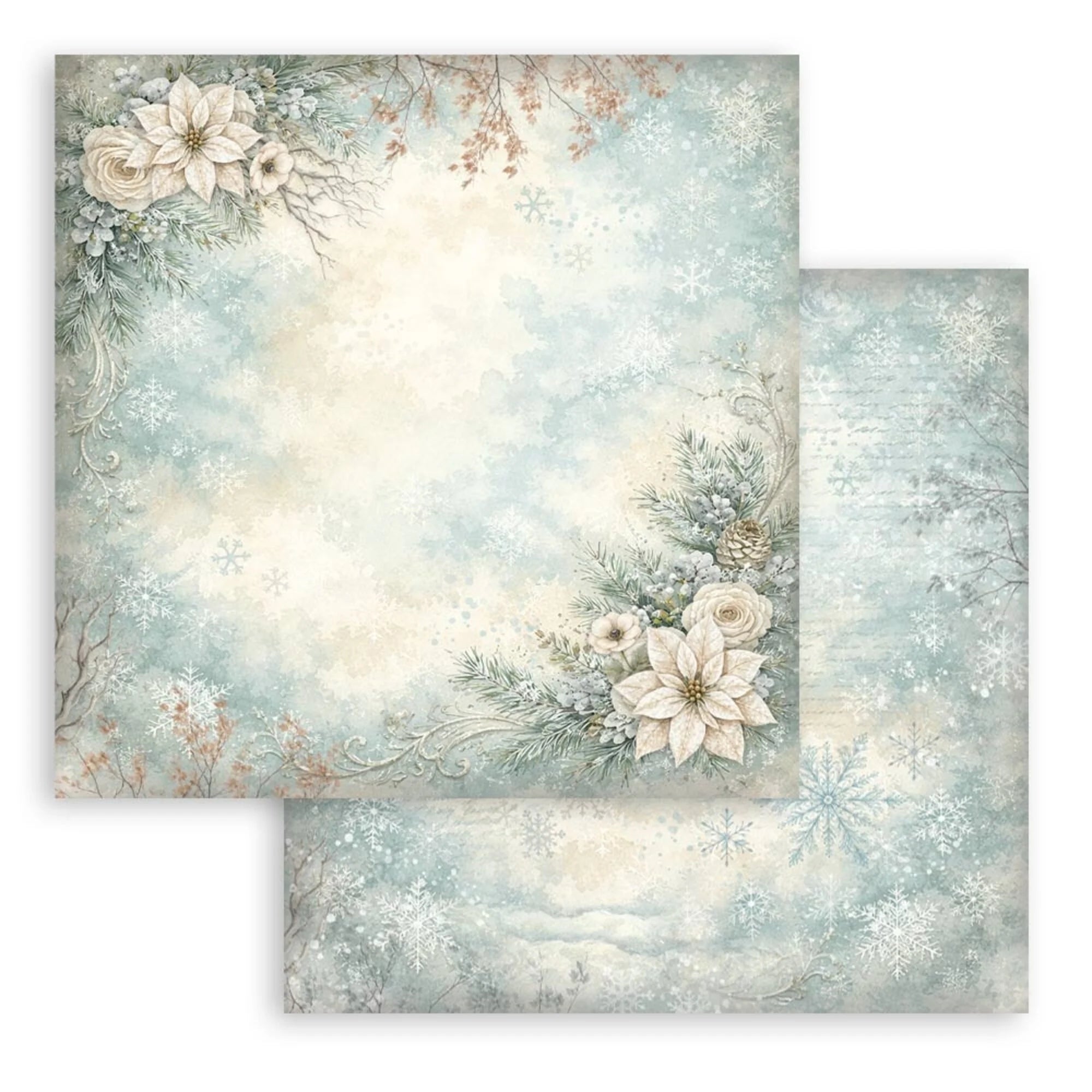 Stamperia - White Christmas - Background Selection - Paper Pad - 12 x 12"