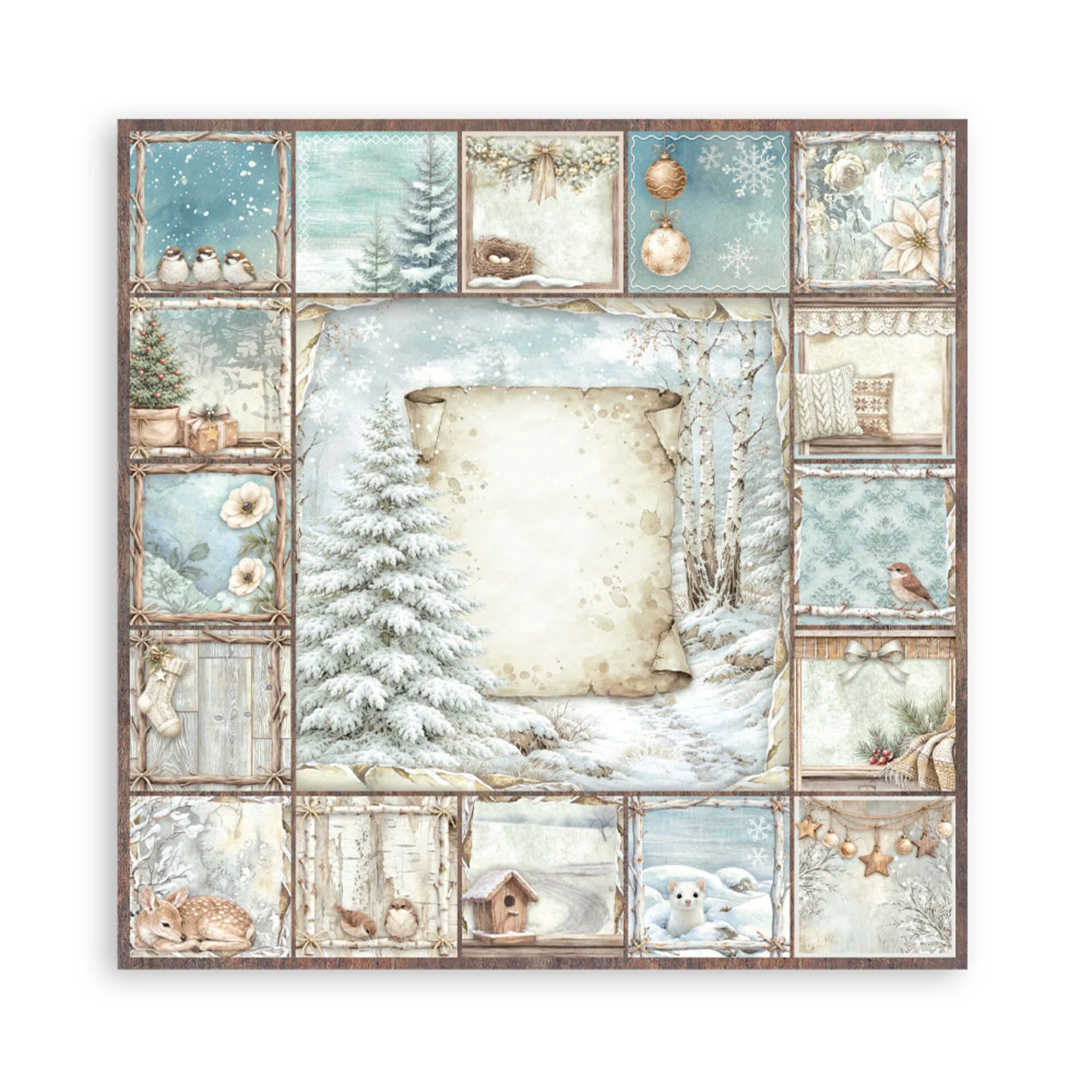 Stamperia  - White Christmas - Singled sided - Paper Pad  22 pk - 12 x 12"